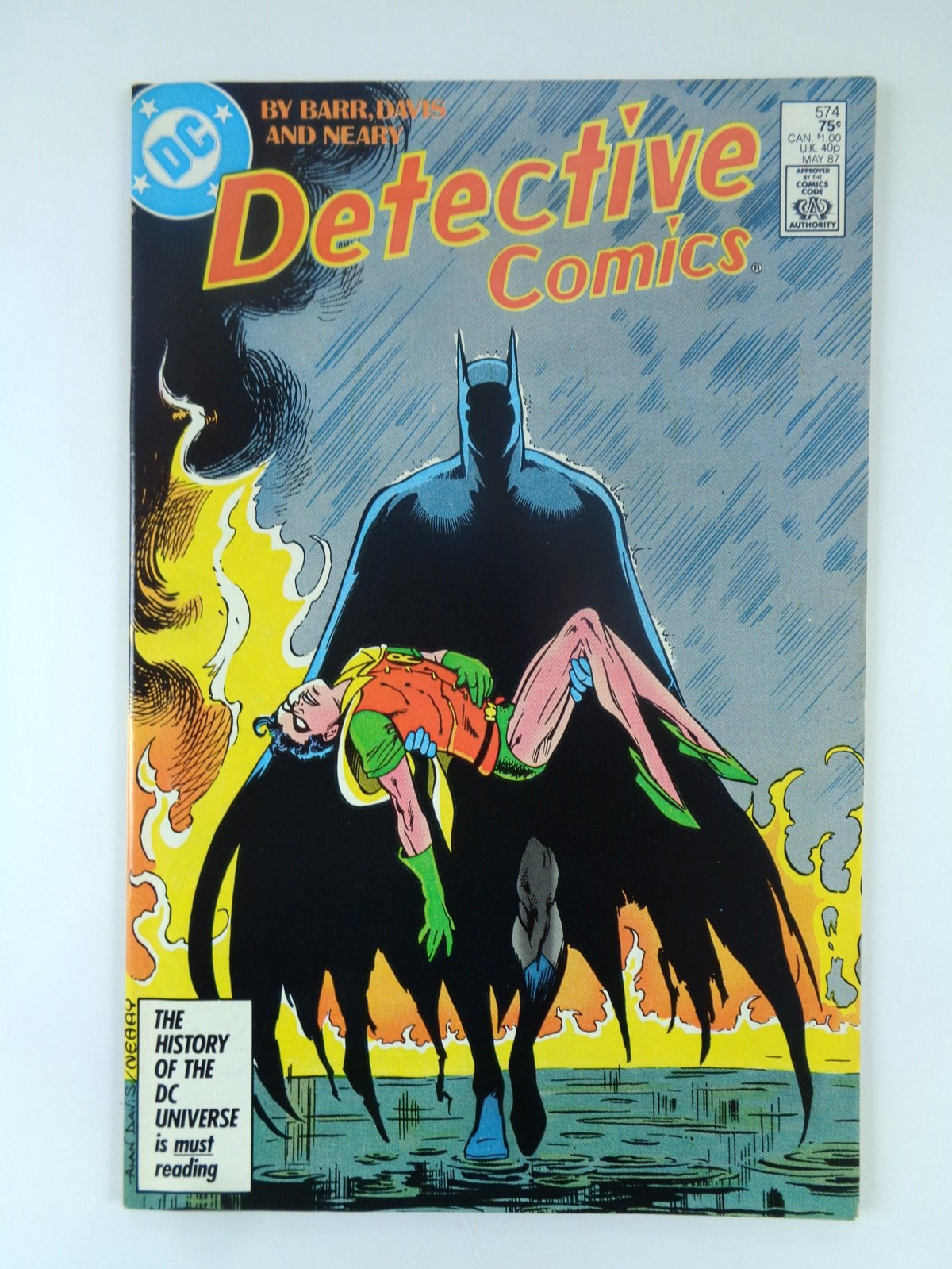 DC COMICS : DETECTIVE COMICS #574 – BY MIKE BARR AND ALAN DAVIS 1987