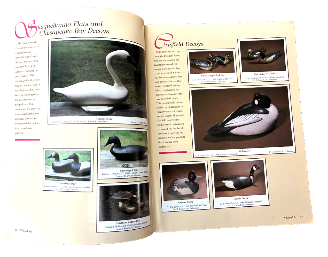2 Wildfowl Art Magazines Spring & Winter 1987 Song Birds Mallard Decoys