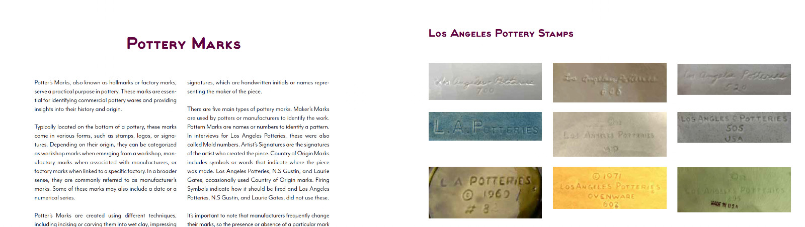 The Los Angeles Potteries Book (hardback 10×10 inches) – NEW