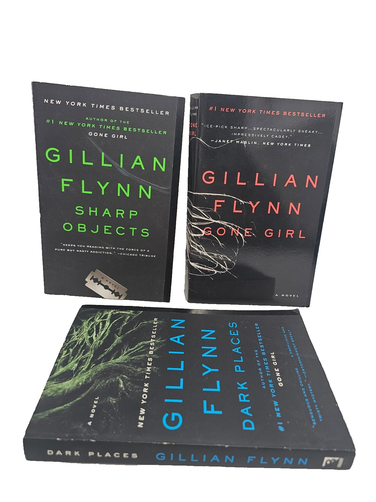 Gillian Flynn 3 Book Lot Sharp Objects Gone Girl Dark Places Paperback Thriller