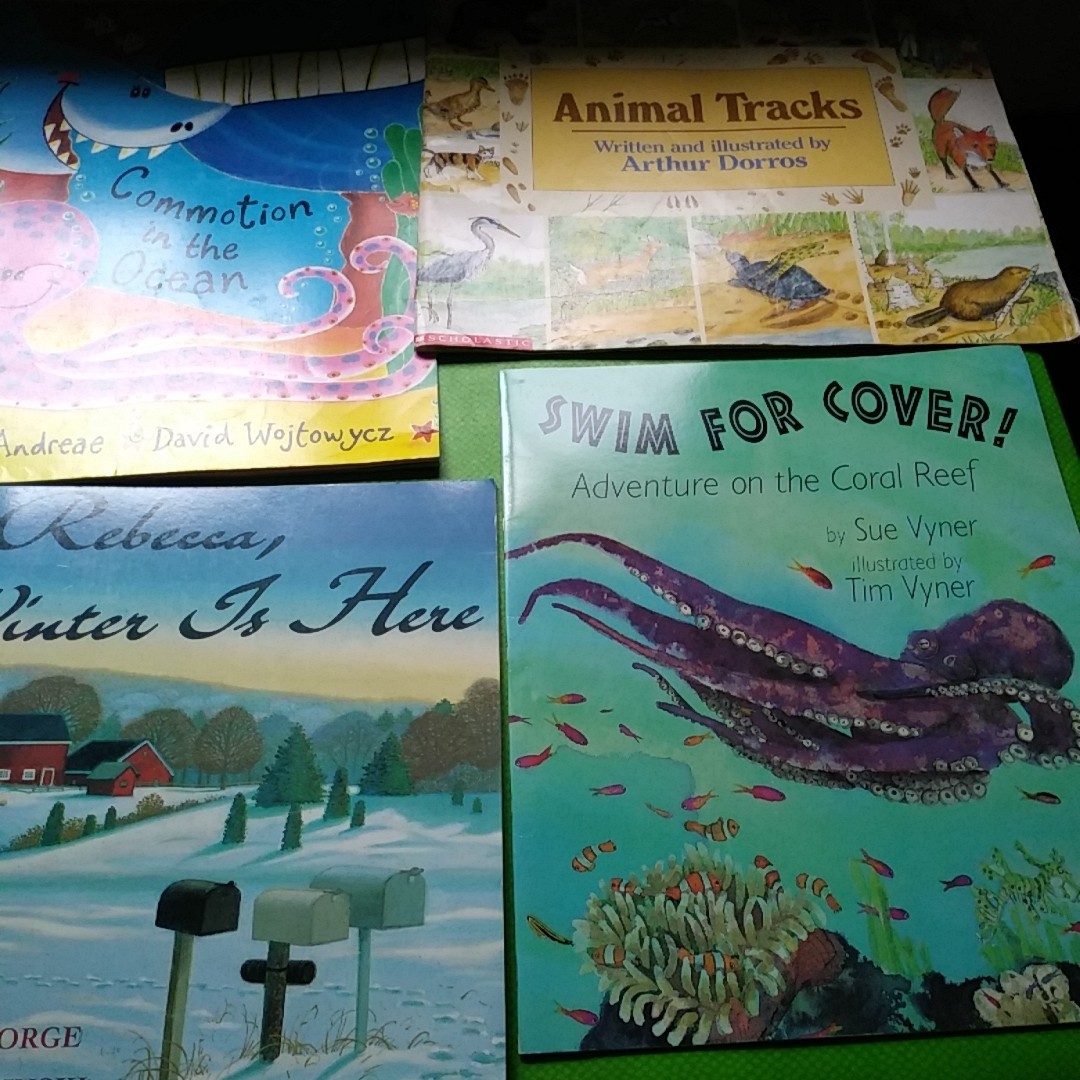 4 Big Books Lot of 4 OVERSIZED Easel TEACHERS Read Along School Class