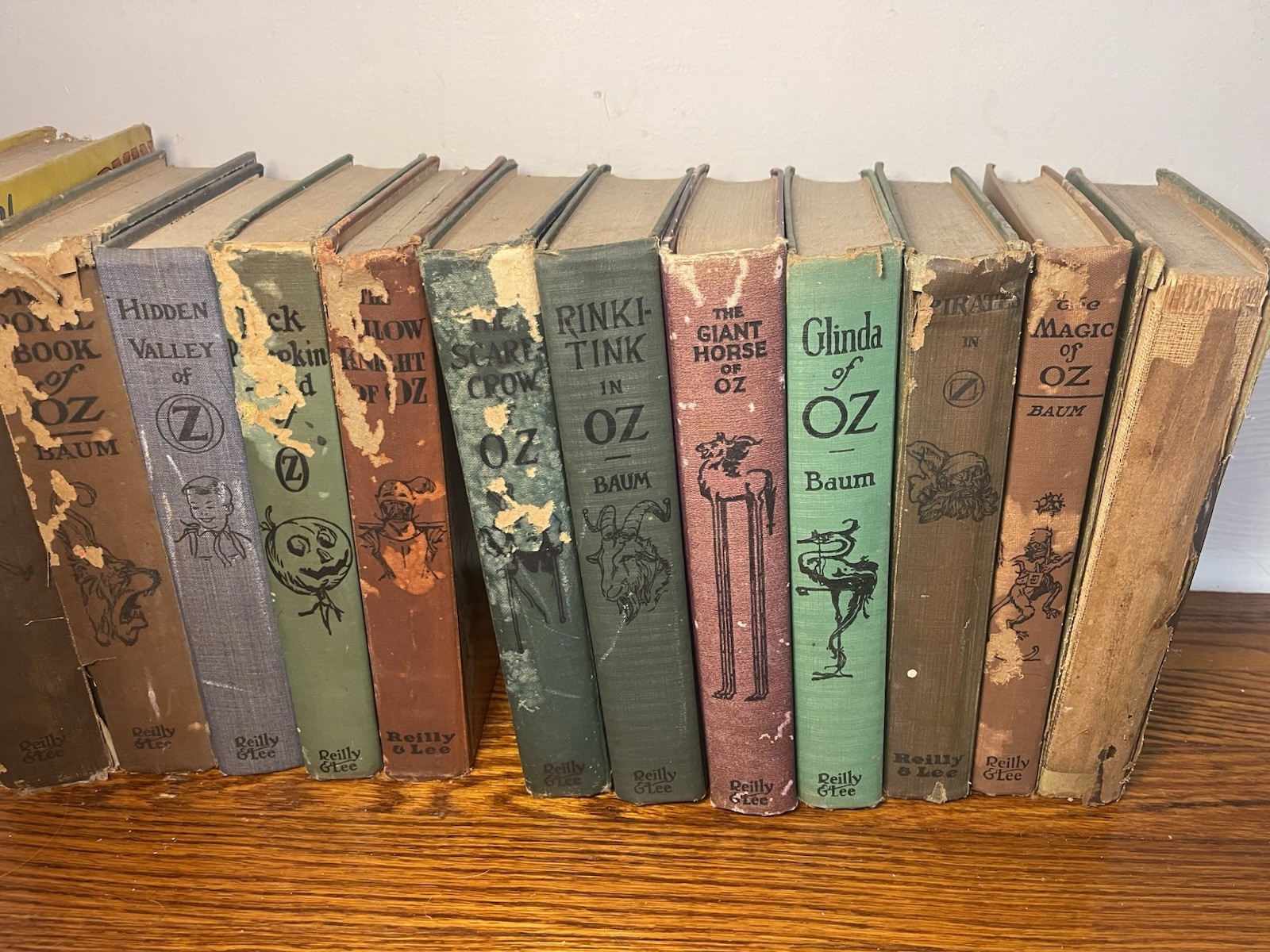 Lot of (12) 1st Ed L Frank Baum OZ Hard Covers Color Plates READ