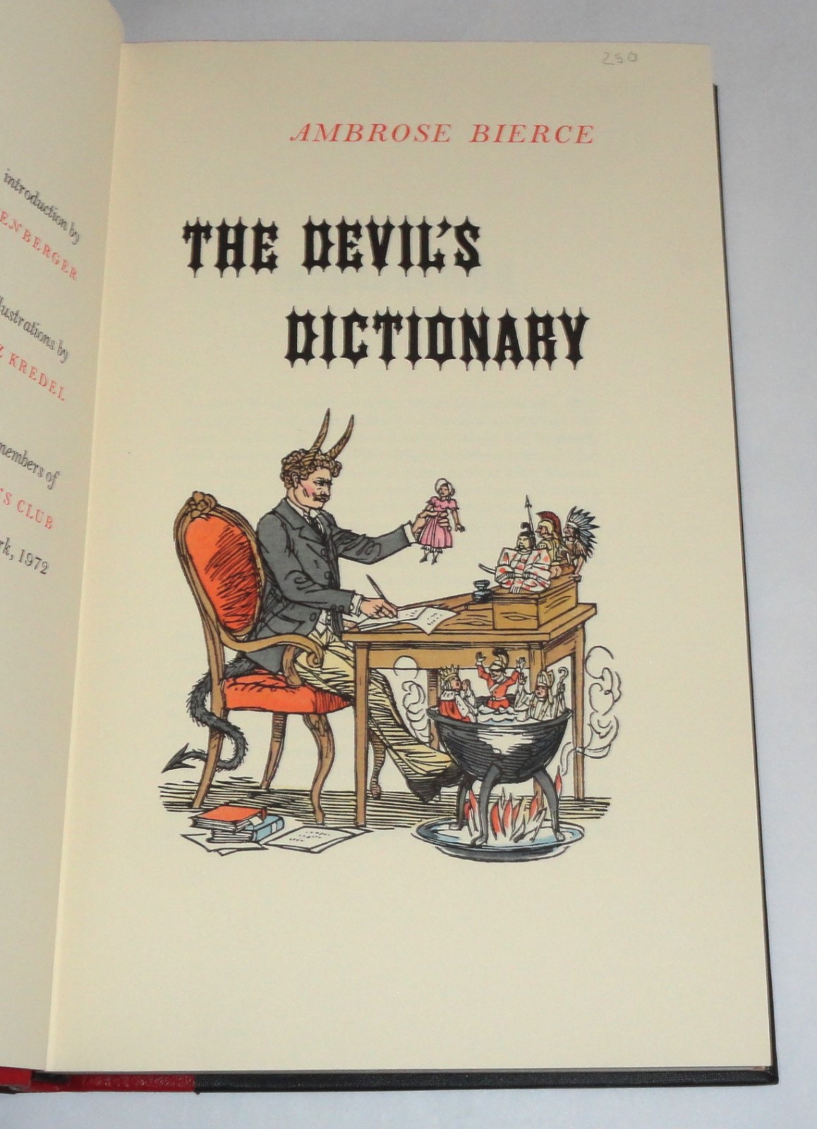 Ambrose Bierce THE DEVIL’S DICTIONARY Limited Editions Club Signed Fritz Kredel