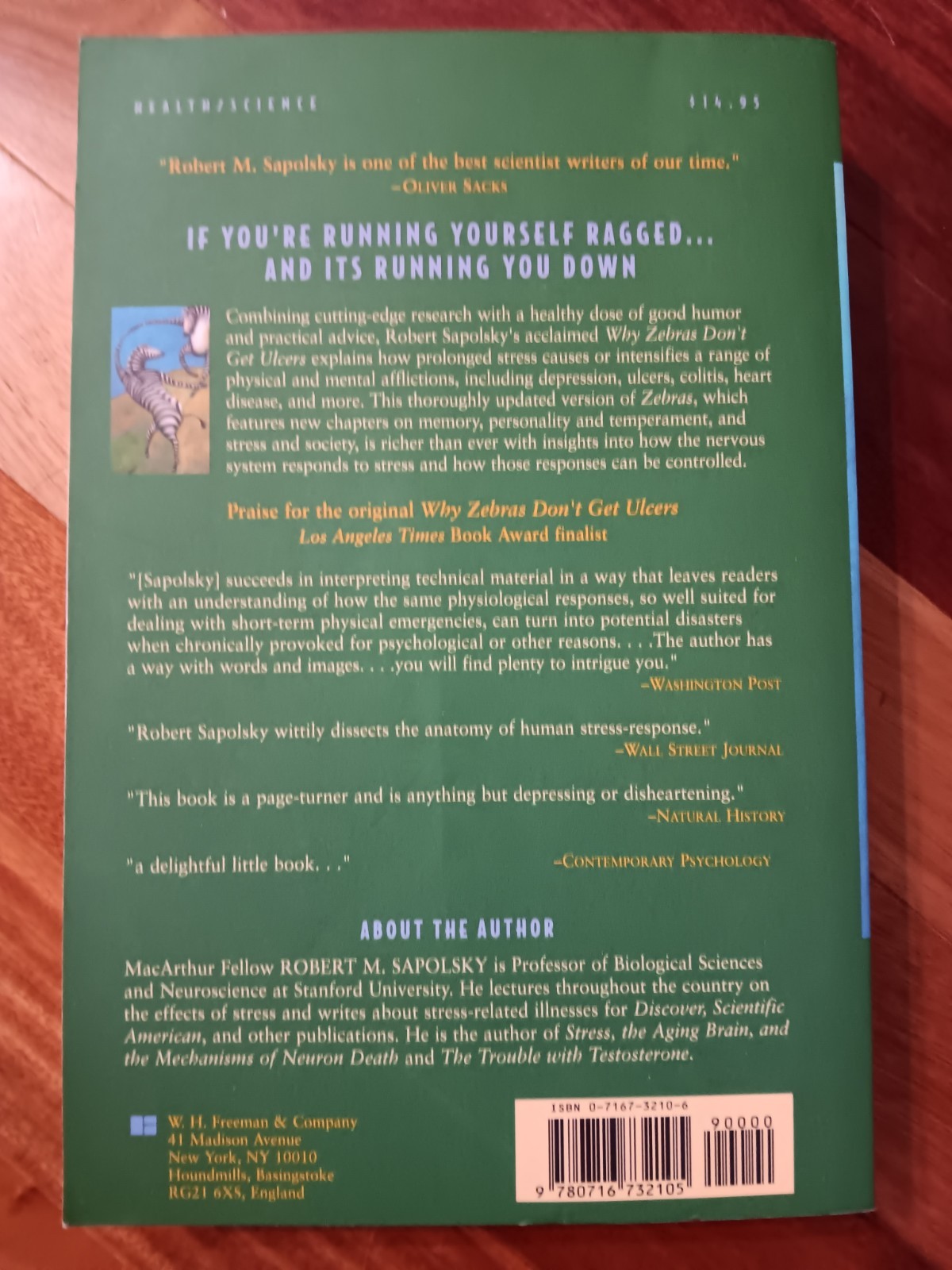 Why Zebras Don’t Get Ulcers: An Up, Robert M Sapolsky