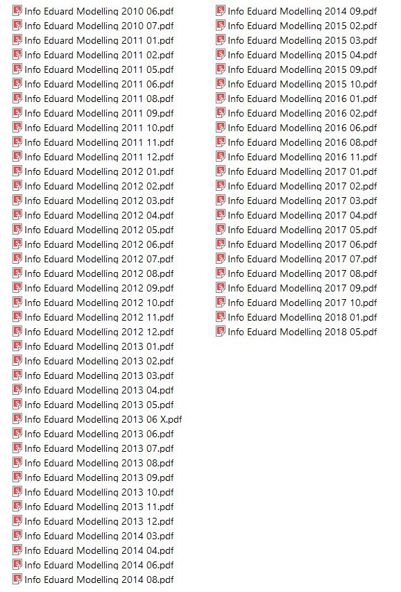 INFO EDUARD MODELLING 63 Unique Issues In PDF Format On USB Flash Drive