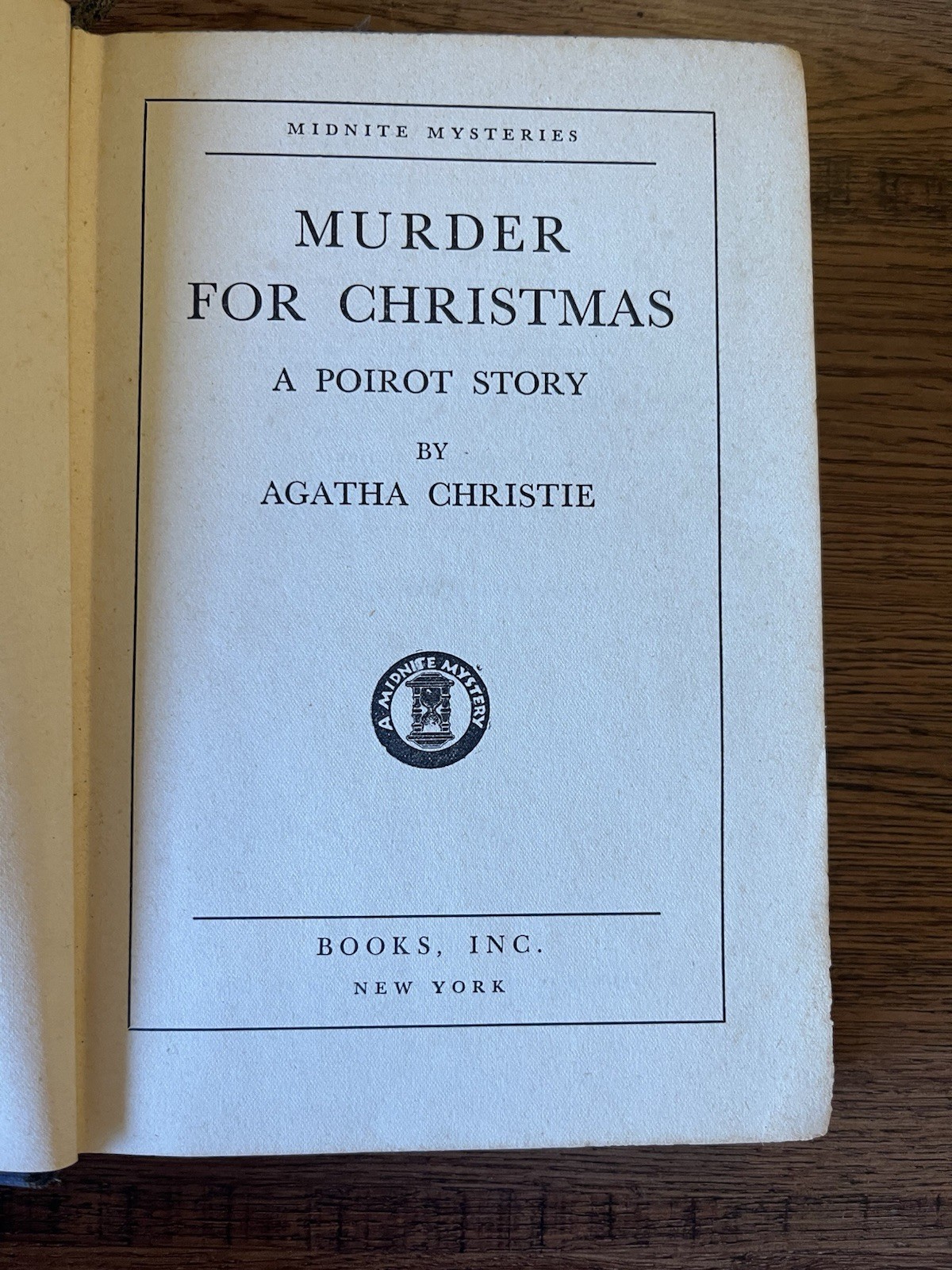 Agatha Christie MURDER FOR CHRISTMAS A Poirot Story 1945 2nd Printing No DJ