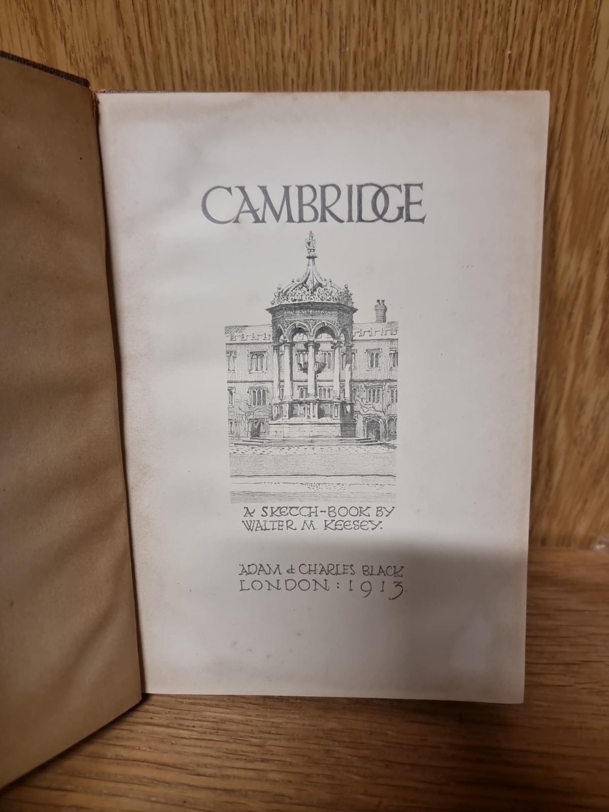 1913 A Sketch Book By Walter M Keesey – Cambridge (27d)