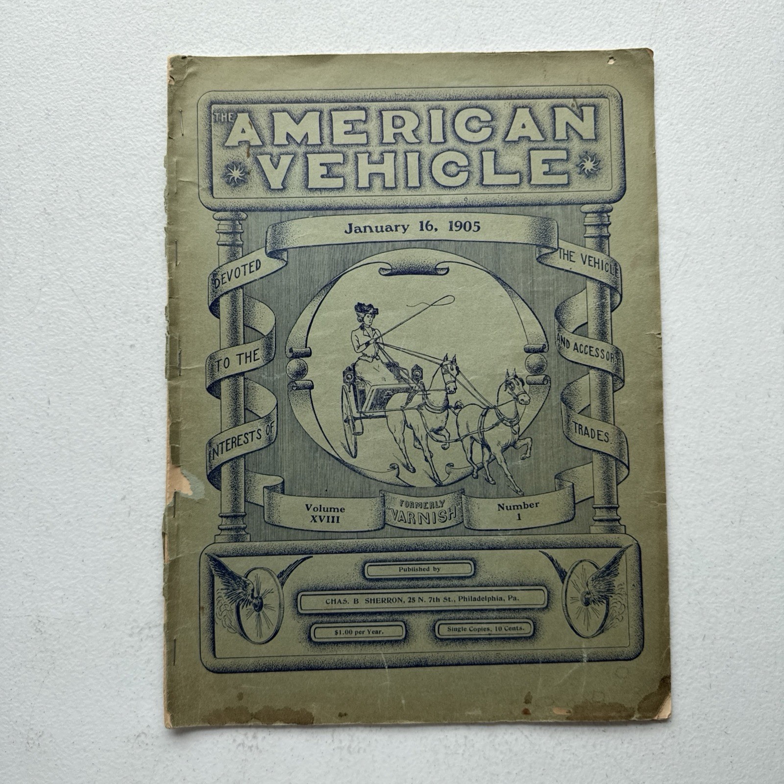 Antique The American Vehicle January 16, 1905 Vol. 18 No. 1 Magazine