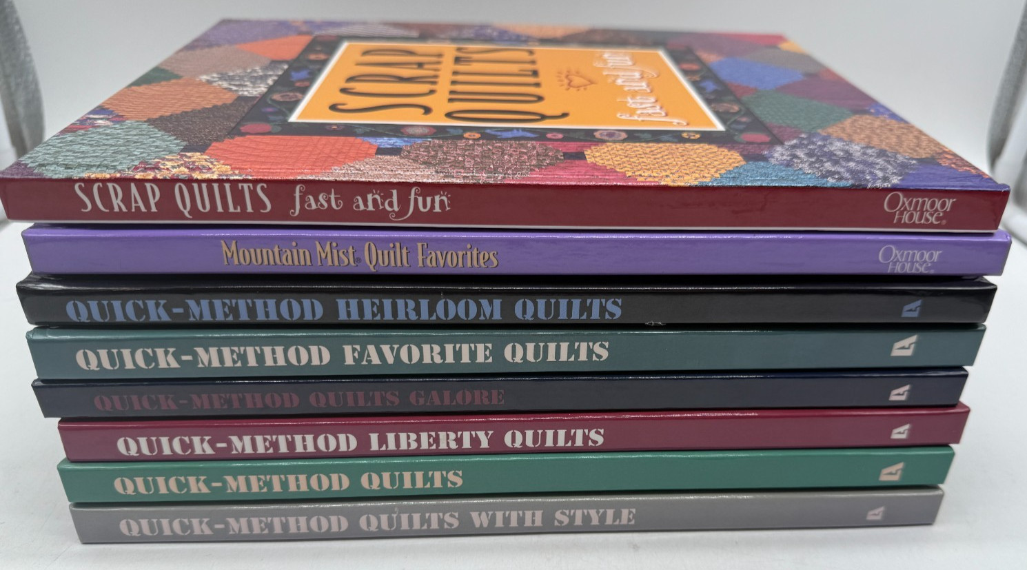 Lot of 8 Quilt Books – Quick-Method Heirloom (6) and Oxmoor House (2)