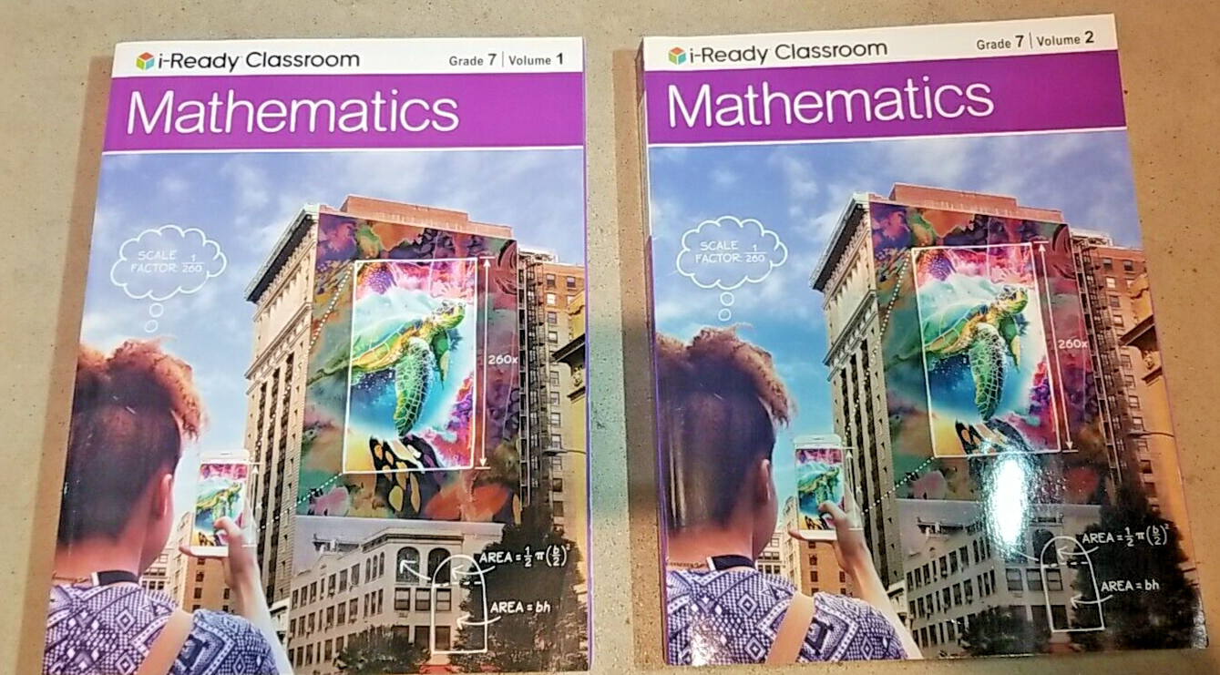 i Ready Classroom Mathematics Grade 7 Volumes 1 & 2 Student Edition Textbook Set