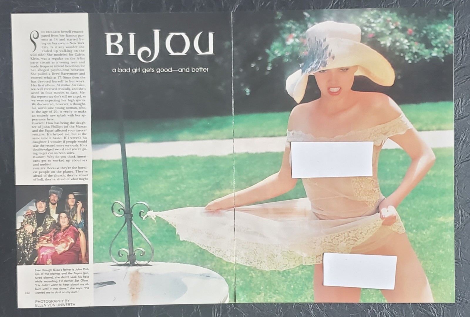 Playboy PICTORIAL ONLY – Musician BIJOU PHILLIPS April, 2000 10 pages