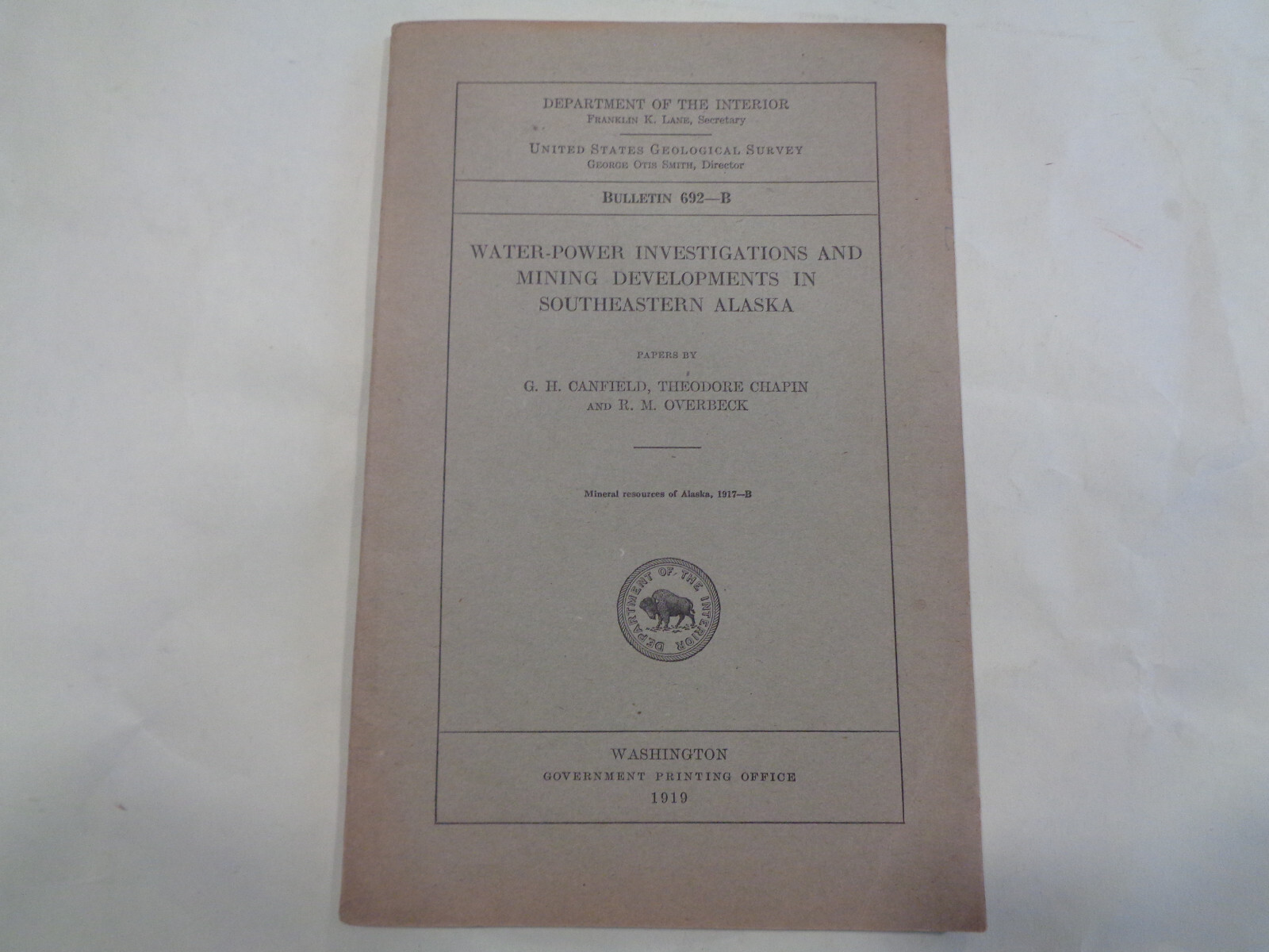 Alaska Water-Power Placer Mining Canneries Sawmills 1919 Maps Antique Booklet