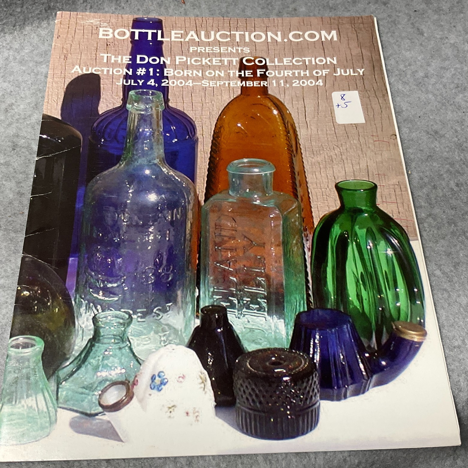 Don Picket Collection Auction Catalog 2004 Bottleauction.com w/ Bidding Sheet