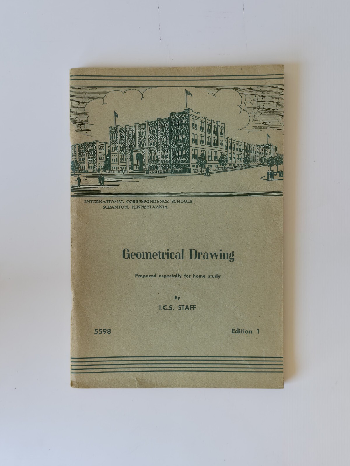 1942 Geometrical Drawing I.C.S. 1st Edition Study Guide Booklet