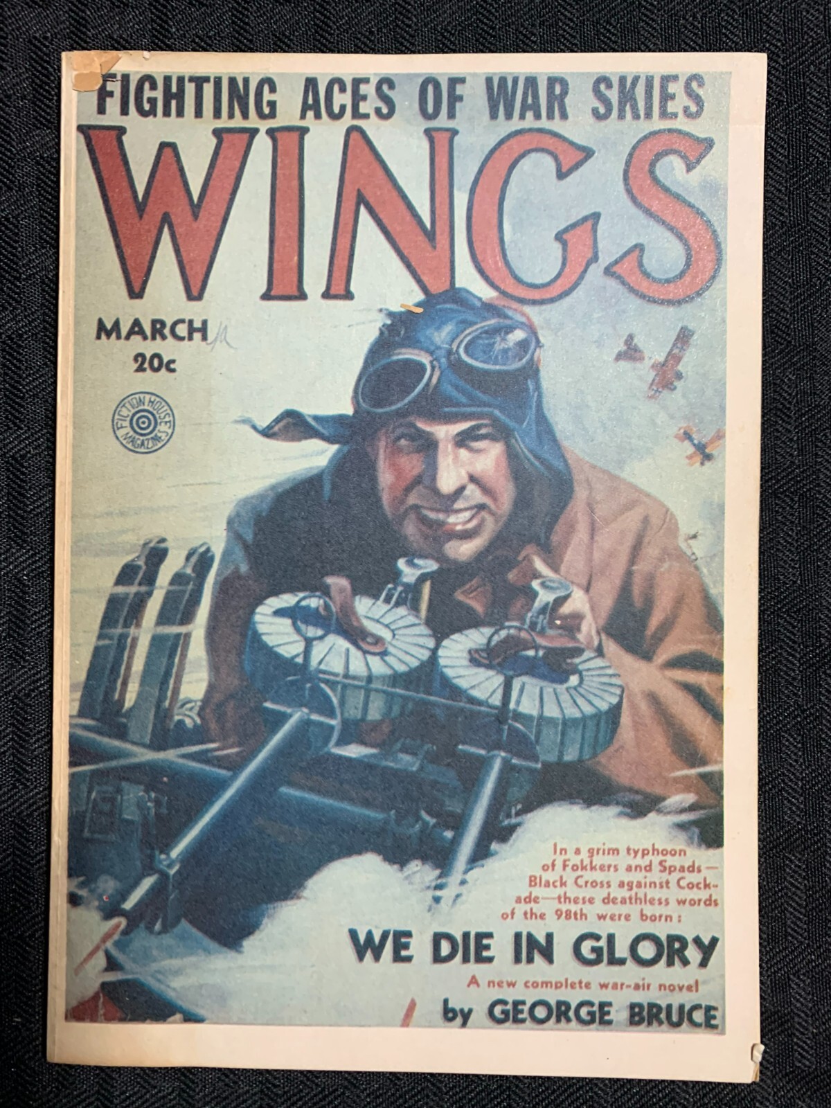 1932 March WINGS FIGHTING ACES Pulp Digest Magazine VG- 3.5 We Die in Glory