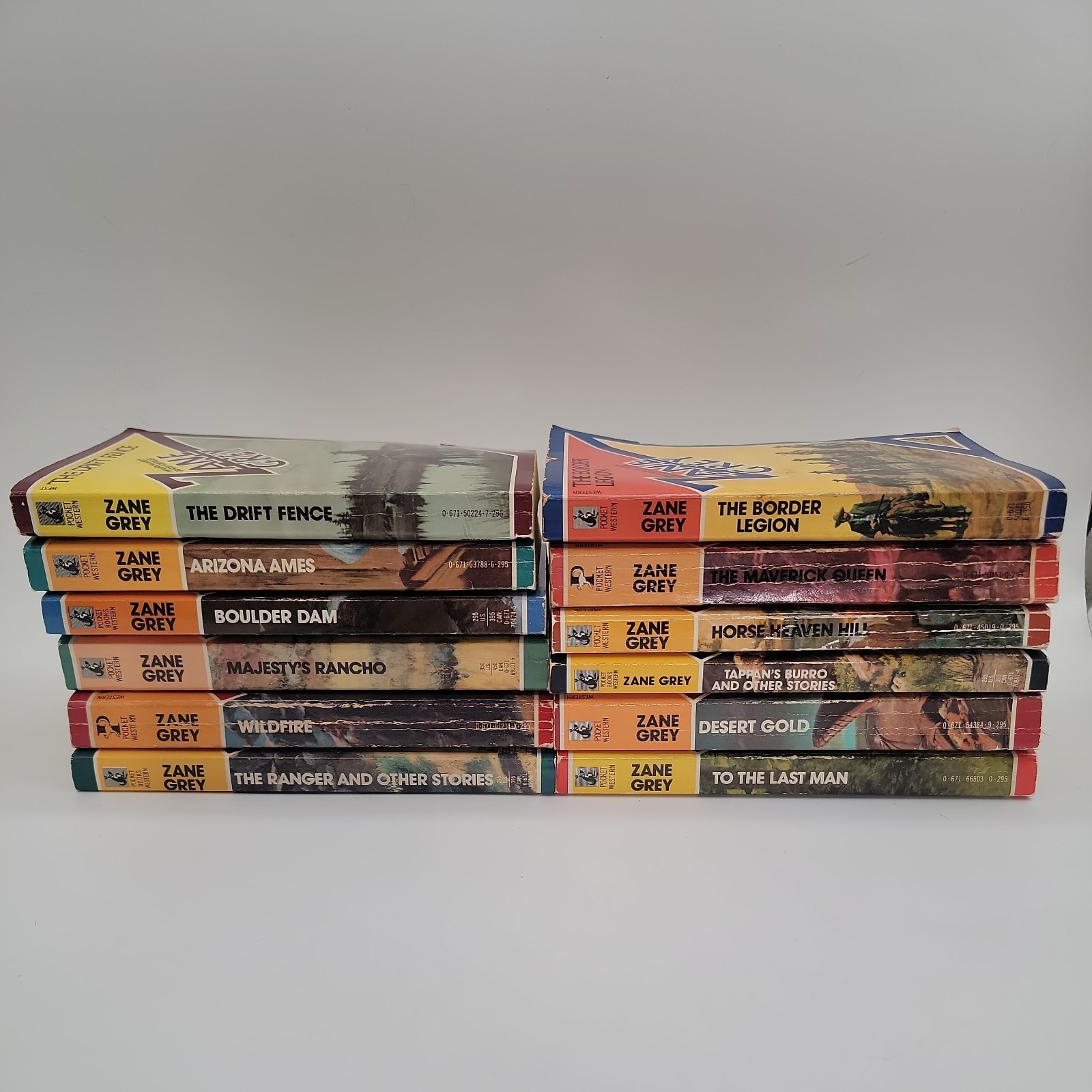 LOT 12 VINTAGE ZANE GREY PAPERBACKS POCKET WESTERNS VINTAGE