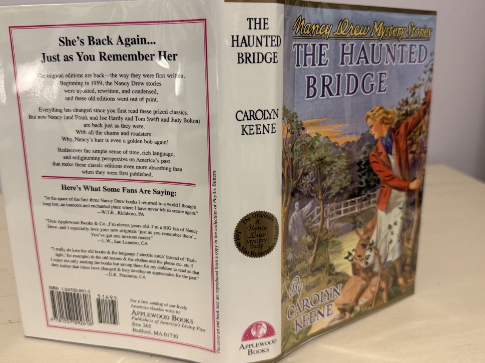 Nancy Drew #15 The Haunted Bridge Applewood~DJ Pristine 1st Edition