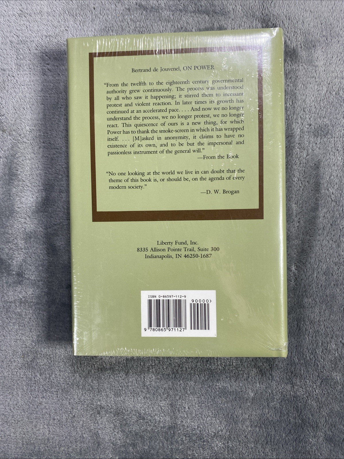 On Power Natural History of Growth Book Bertrand De Jouvenel Liberty HC SEALED
