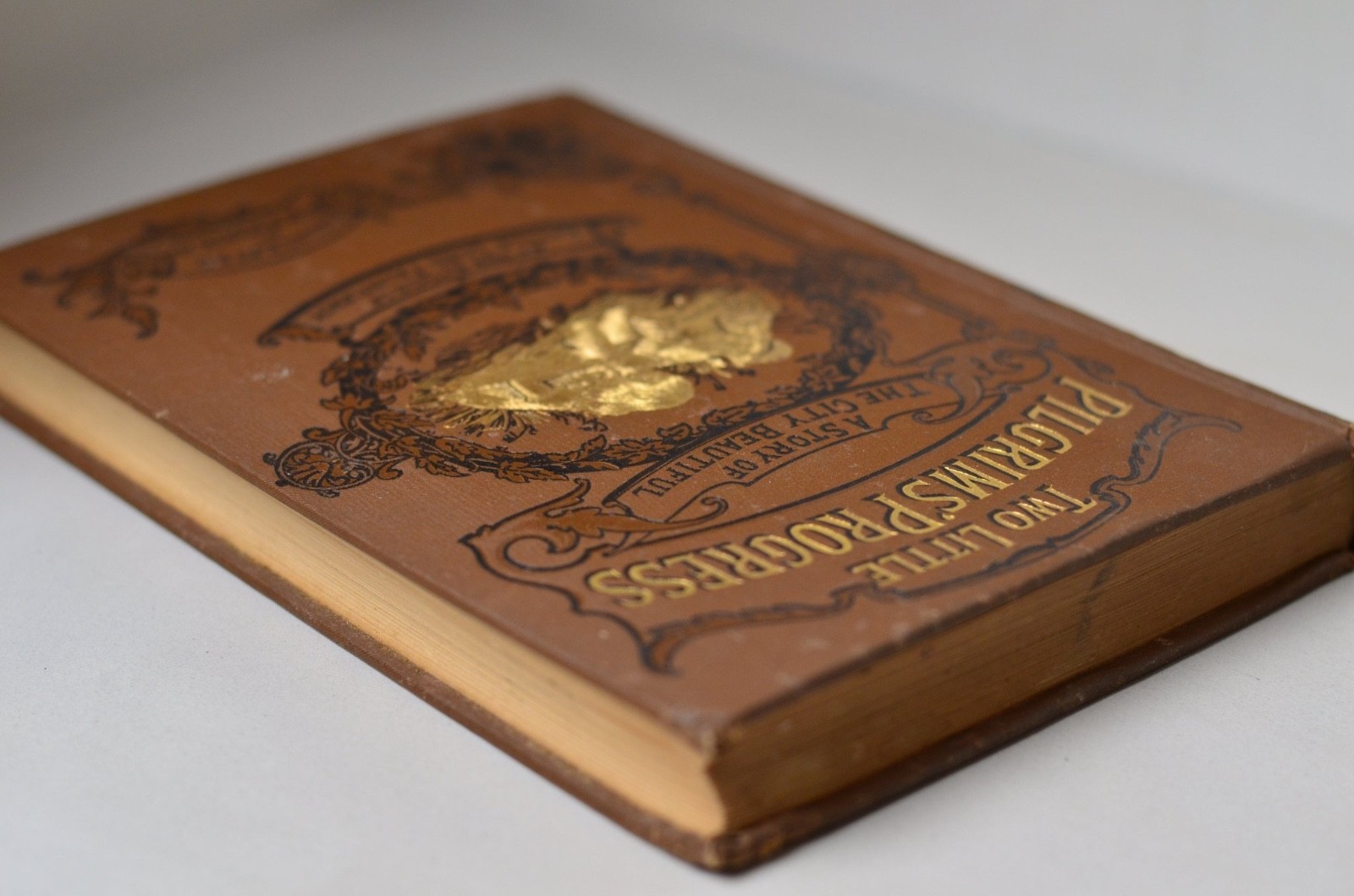 Antique Victorian Binding Two Little Pilgrim’s Progress Frances Hodgson Burnett