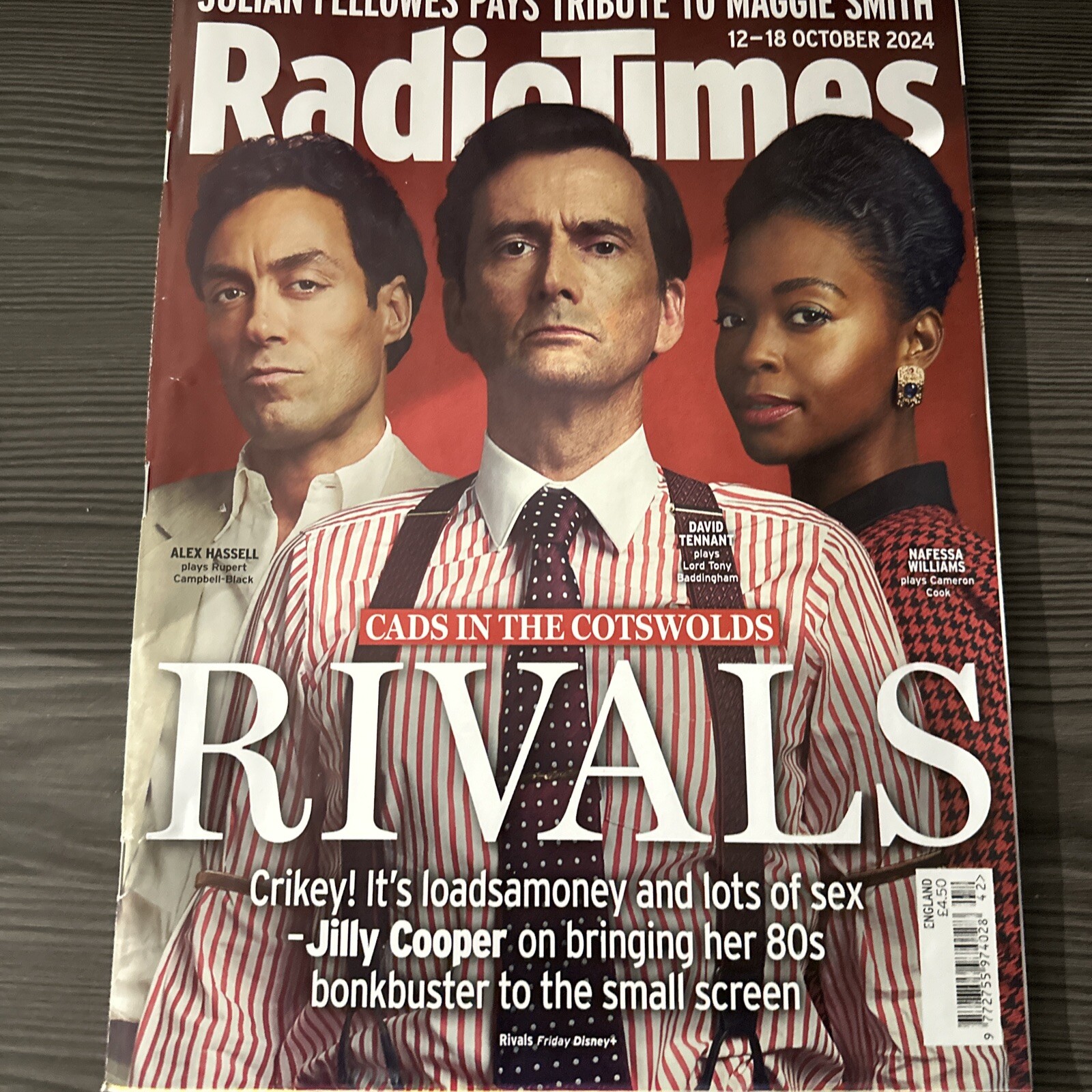 Radiotimes October 12 – 18 2024 Rivals David Tennant Aidan Turner Maggie Smith