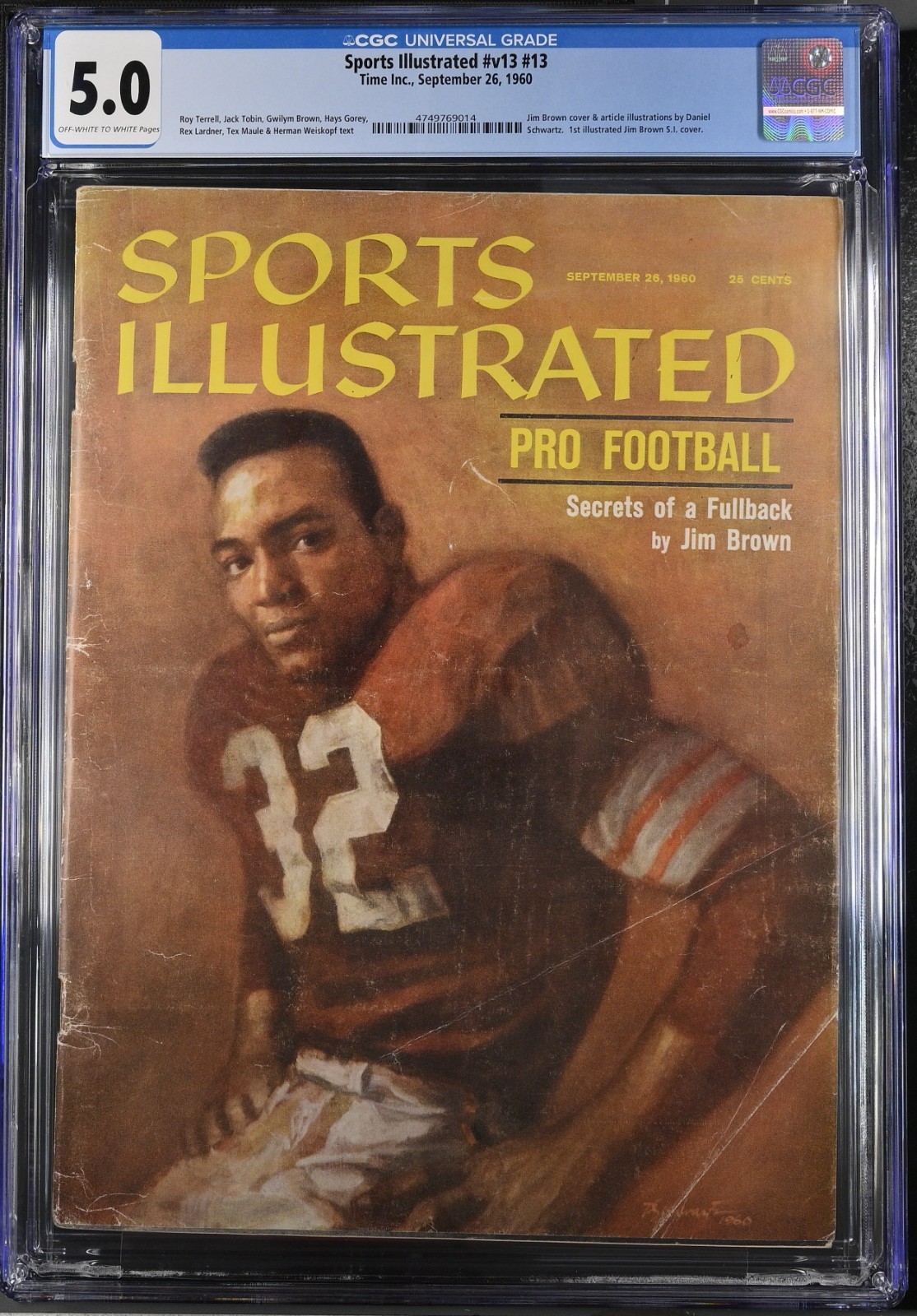 Jim Brown Sports Illustrated September 26 1960 Rookie First – CGC 5 NEWSSTAND ?