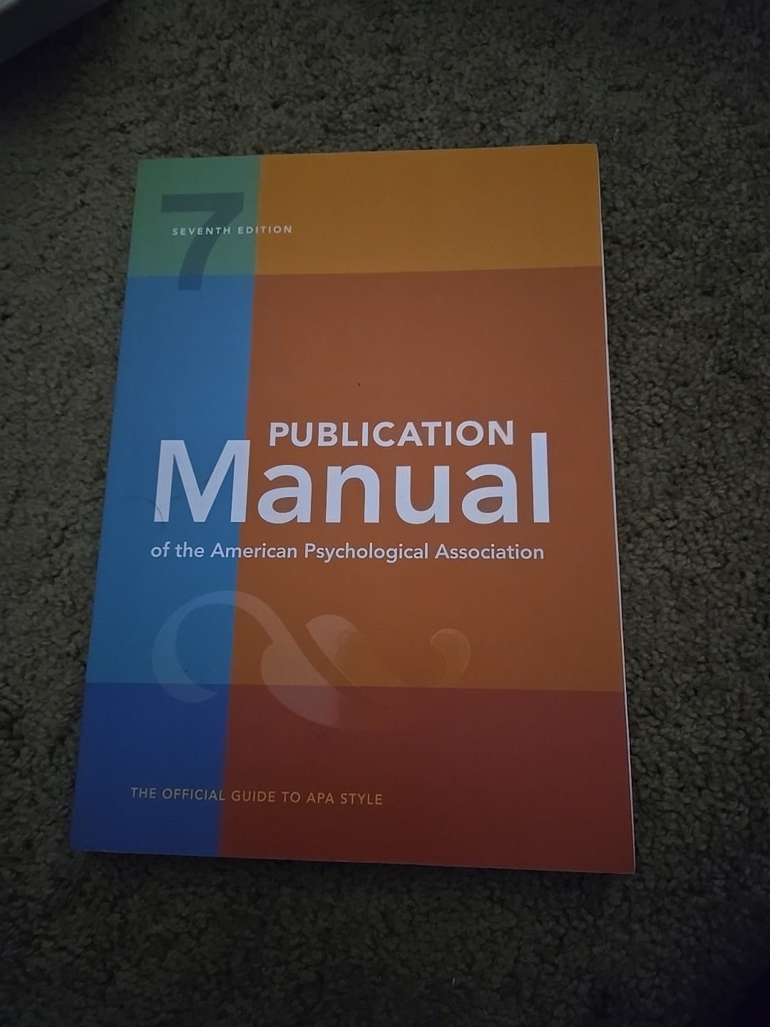 Publication Manual by American Psychological Association 7th edition