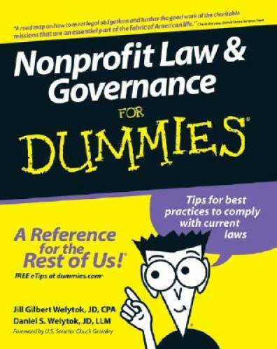 Nonprofit Law and Governance For Dummies – Paperback – GOOD