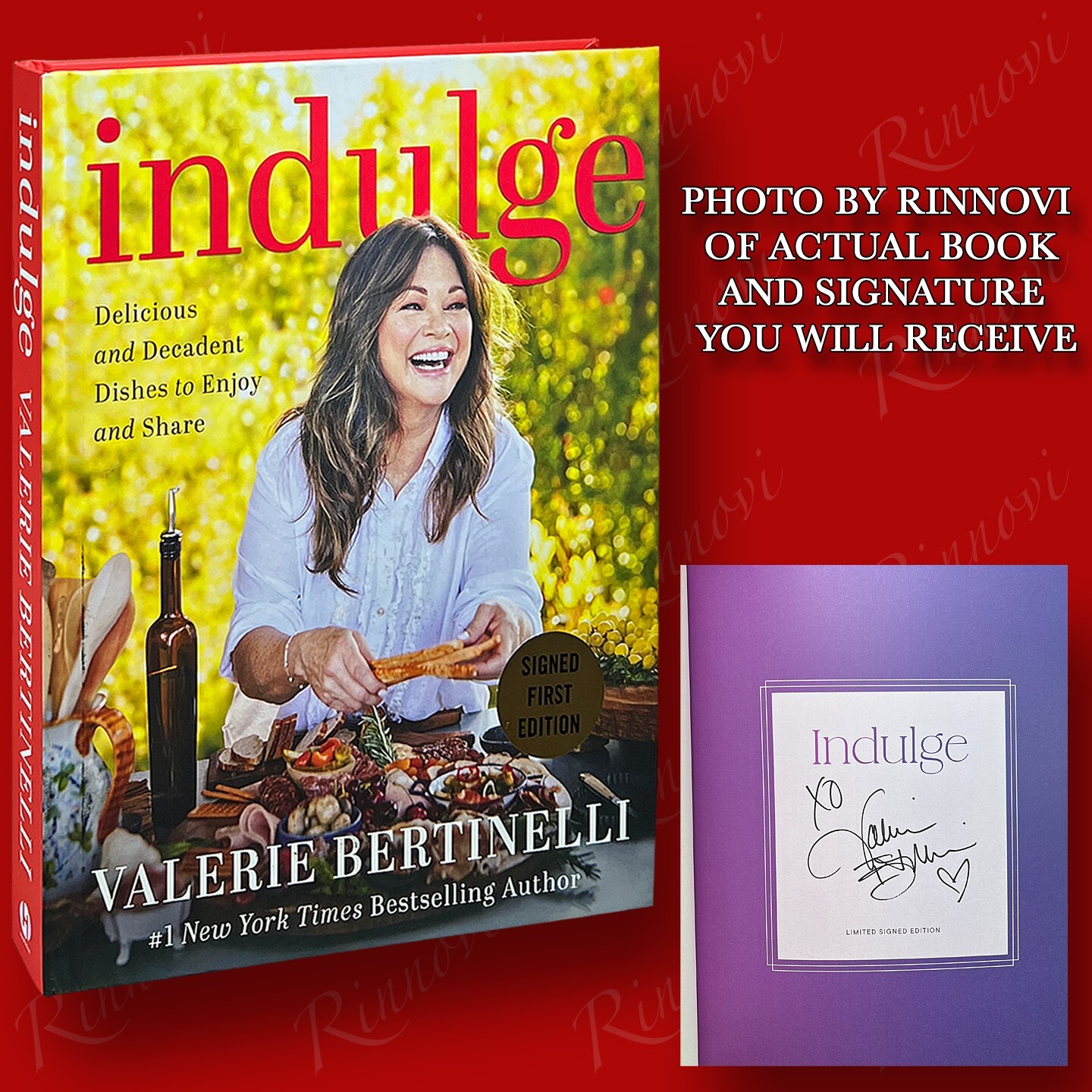 Indulge SIGNED Valerie Bertinelli (2024,HC,1st/1st) BRAND NEW
