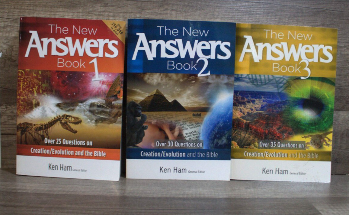 Ken Ham-The New Answers Books Lot- 1-3-Paperback Master Books