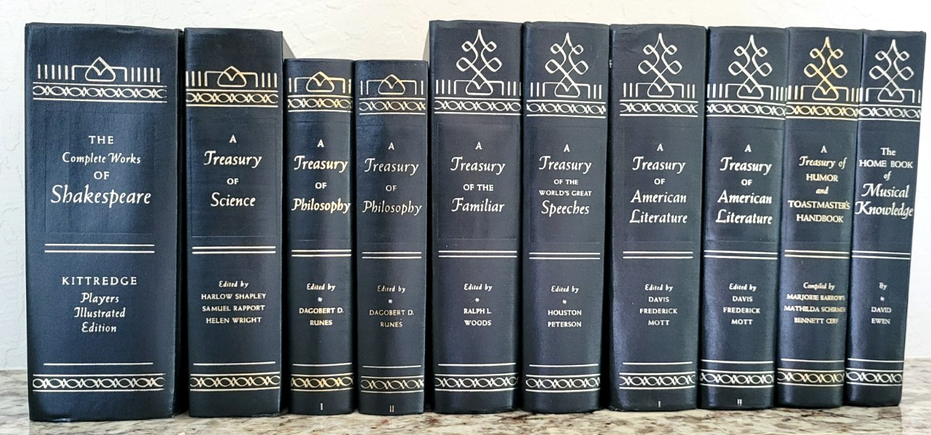 A Treasury of Series Grolier (1940s-1960s) Set of 10 Hard Cover Volumes