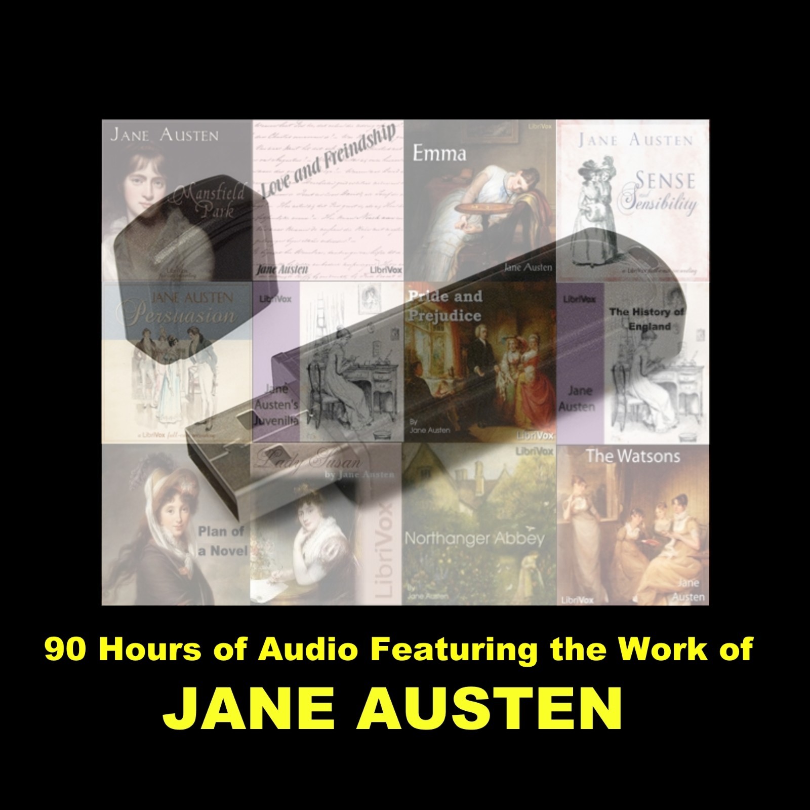 ULTIMATE JANE AUSTEN AUDIOBOOK. ENJOY ALL HER NOVELS & MORE ON A USB FLASH DRIVE