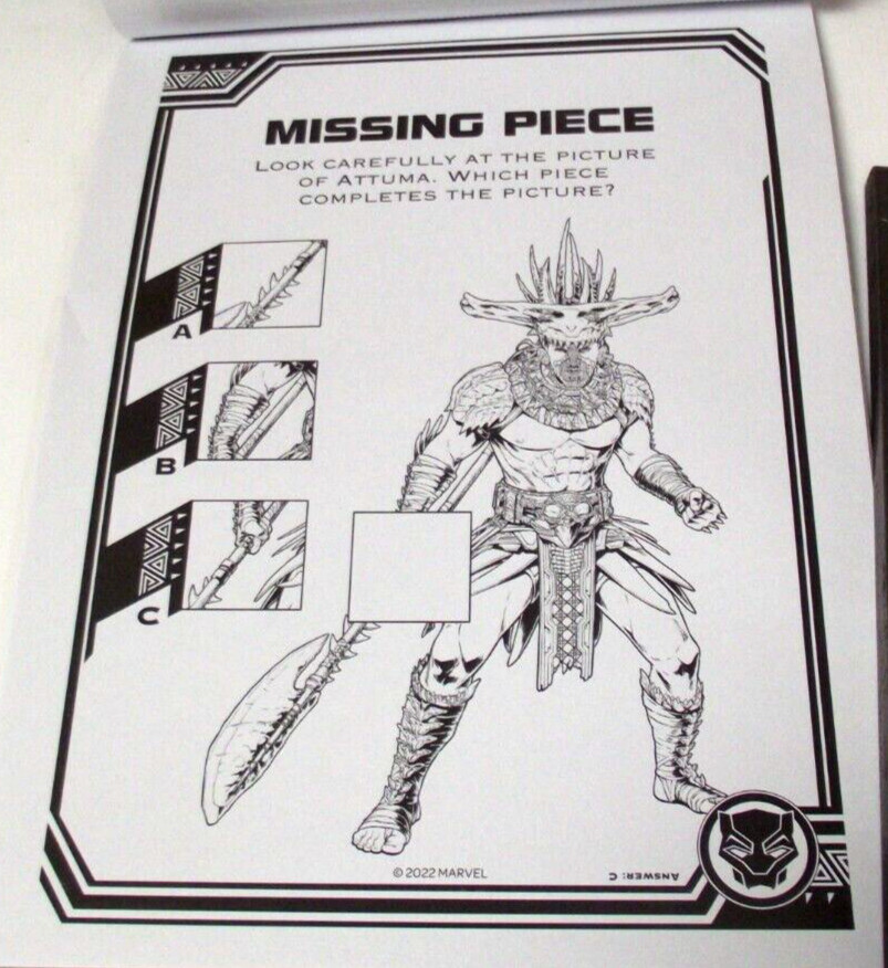 NEW Black Panther Wakanda Forever Create-A-Scene 90 Stickers Coloring Book Pad