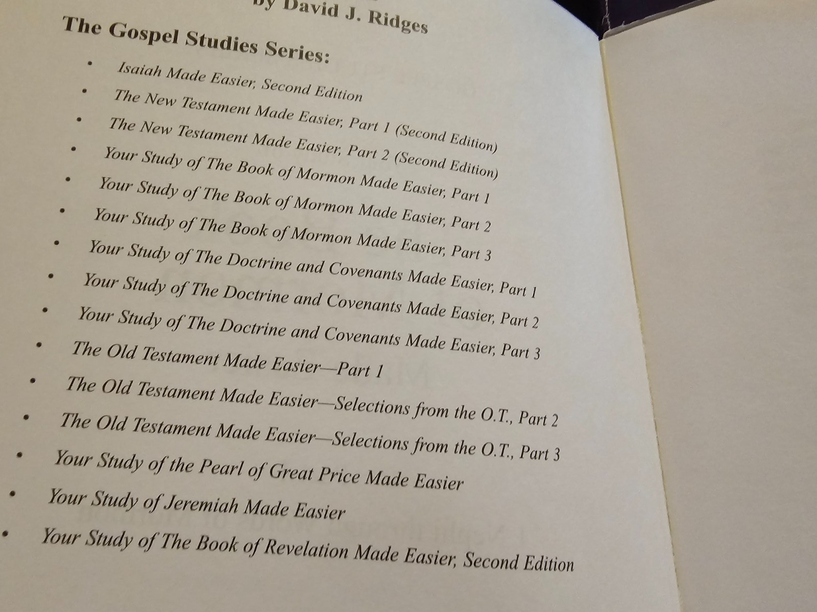David J. Ridges, Lot 6 Doctrine & Covenants + Book of Mormon Sets Made Easier