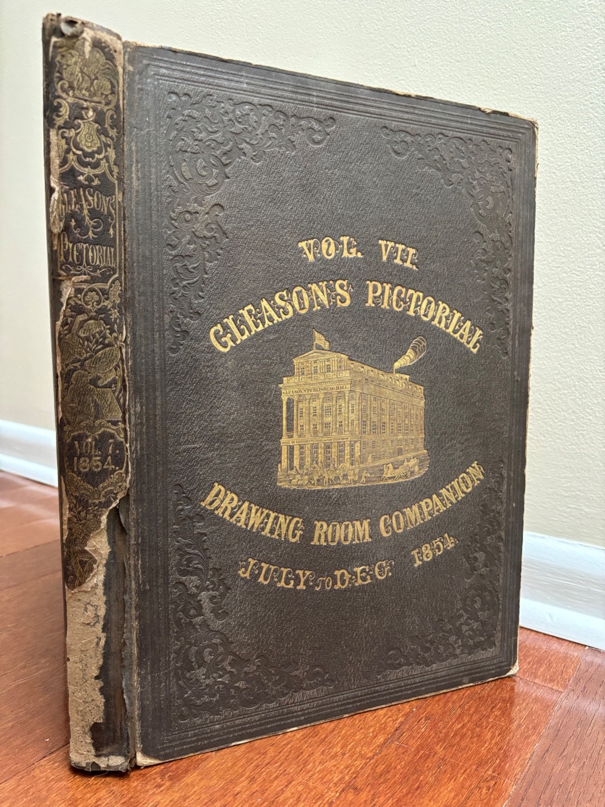 GLEASON’S PICTORIAL DRAWING ROOM COMPANION Vol. VII JULY-DEC. 1854 ANTIQUE