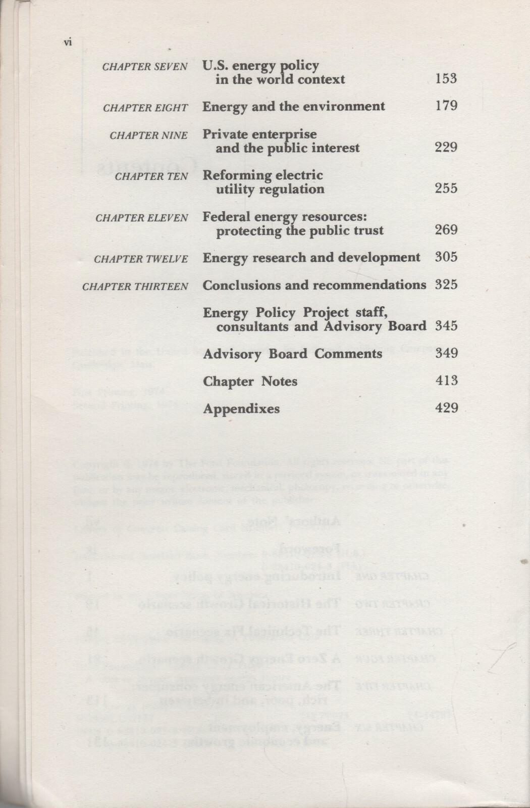 NUKE BOOK (1974) A TIME TO CHOOSE America’s Energy Future (Ford Foundation) Q
