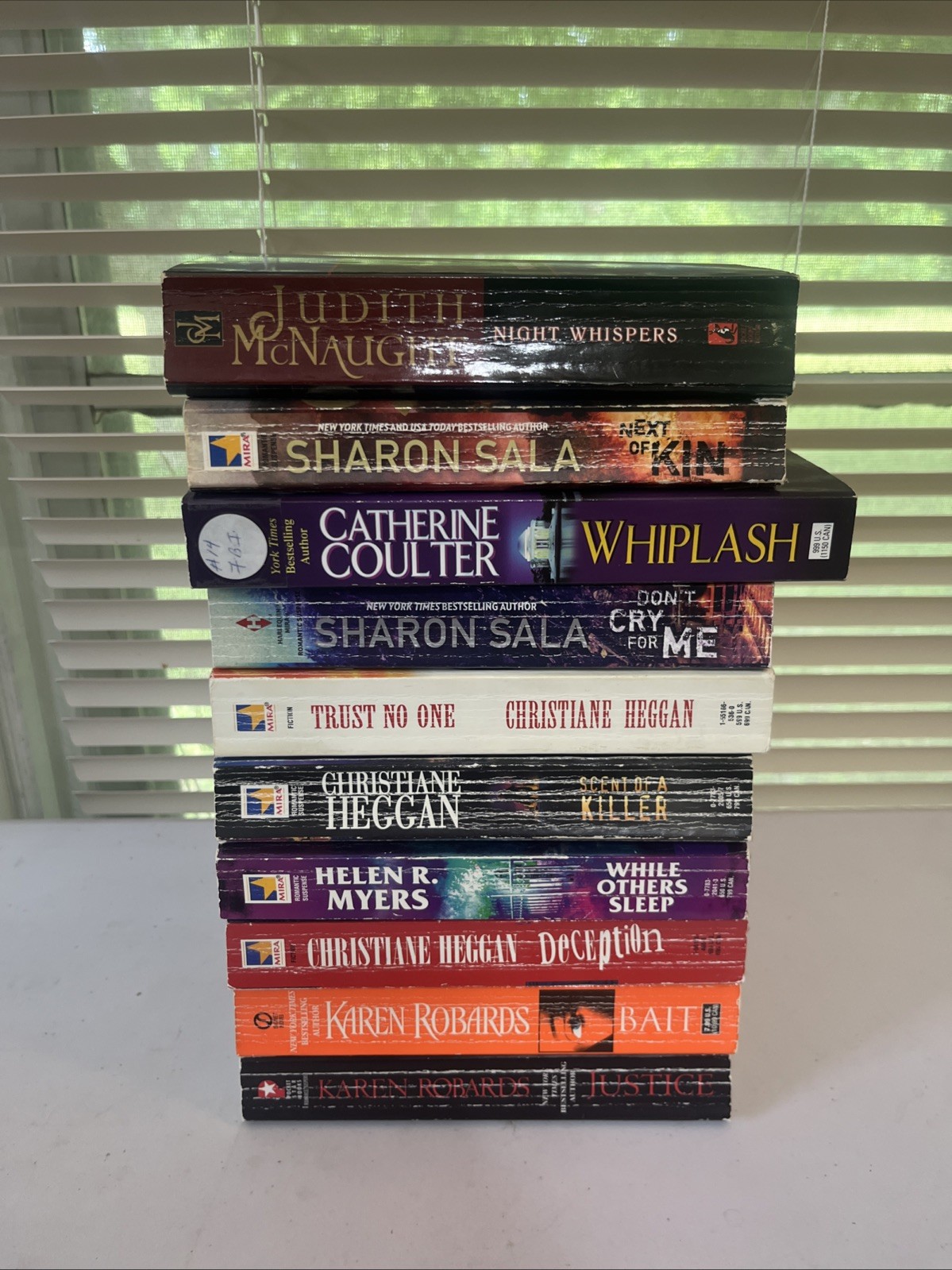Lot of 10 – Romantic Suspense – Mixed Authors – Mass Paperbacks – FREE SHIPPING