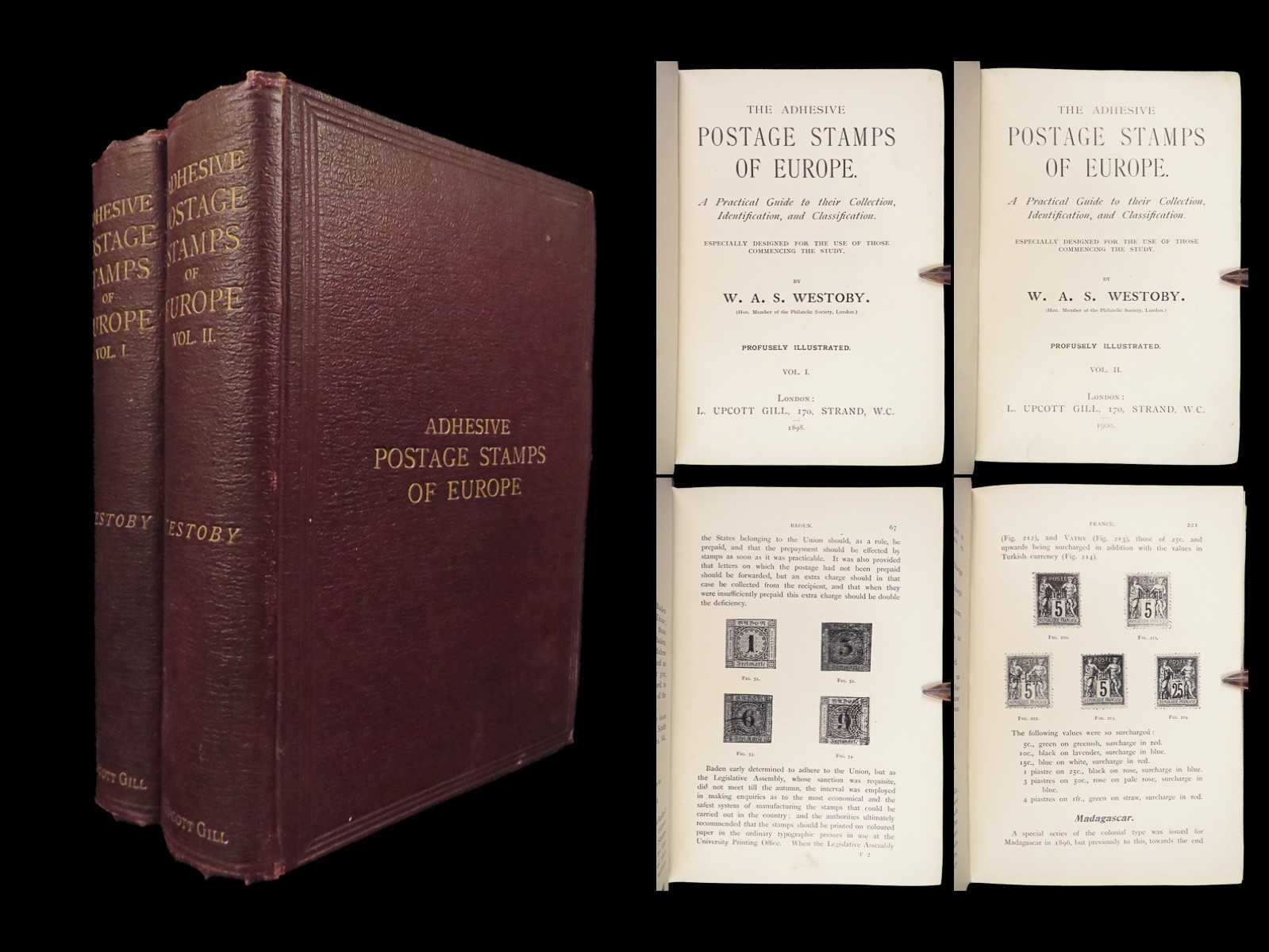 Adhesive Postage Stamps of Europe – Westoby – 1898 | First Edition, 2 Volumes