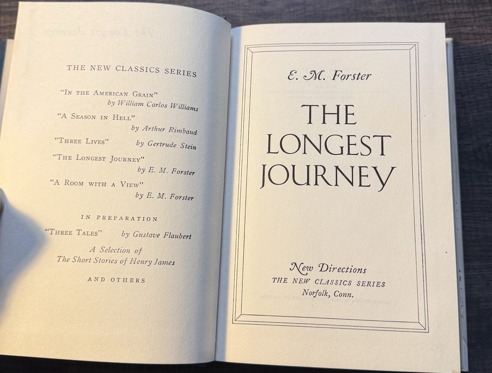E.M. Forster & Lustig / The Longest Journey / HCDJ / New Directions / 1944