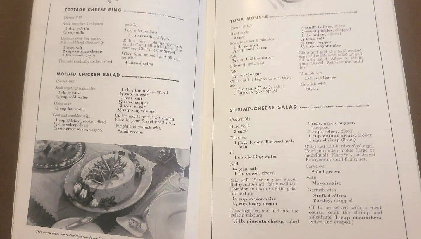 1948 Making the Most of Your SERVEL (Refrigerator) VINTAGE Cook book