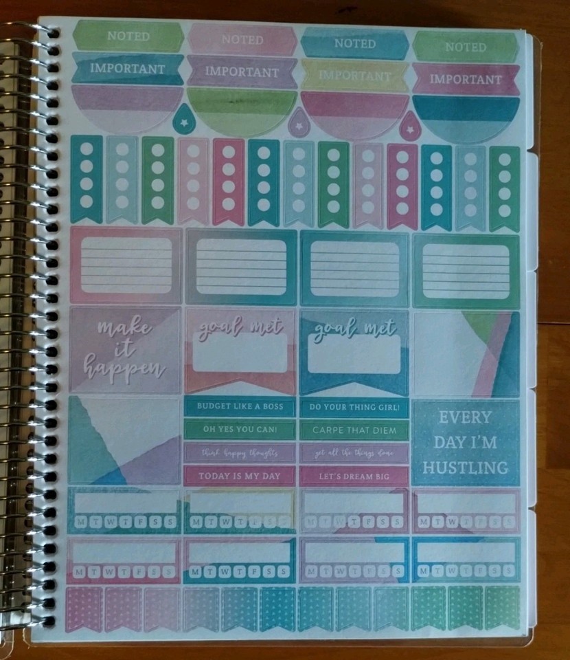 The Sky is The Limit Spiral Planner Weekly 12 Month Planner Calendar 174 pages