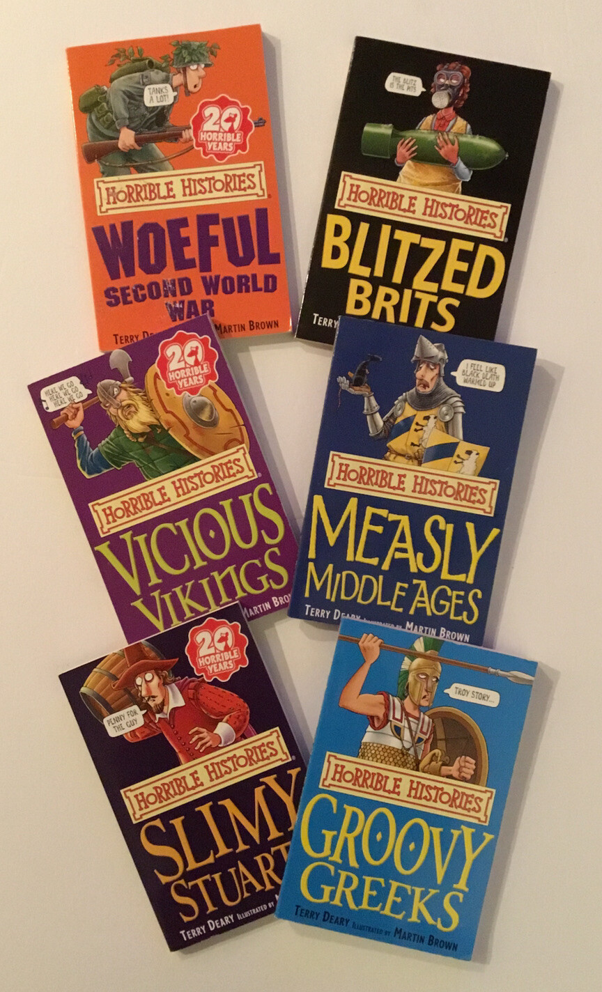 HORRIBLE HISTORIES Books By Terry Deary Lot Of 6