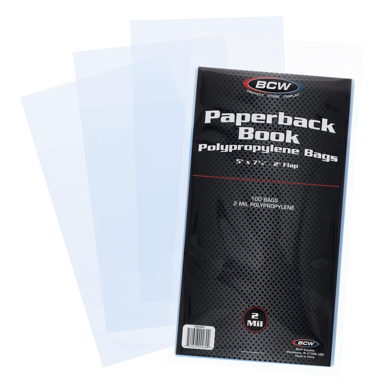 Paperback Book Bags – 100-Pack | 5 x 7 3/8 Inches | Crystal Clear Polypropyle…