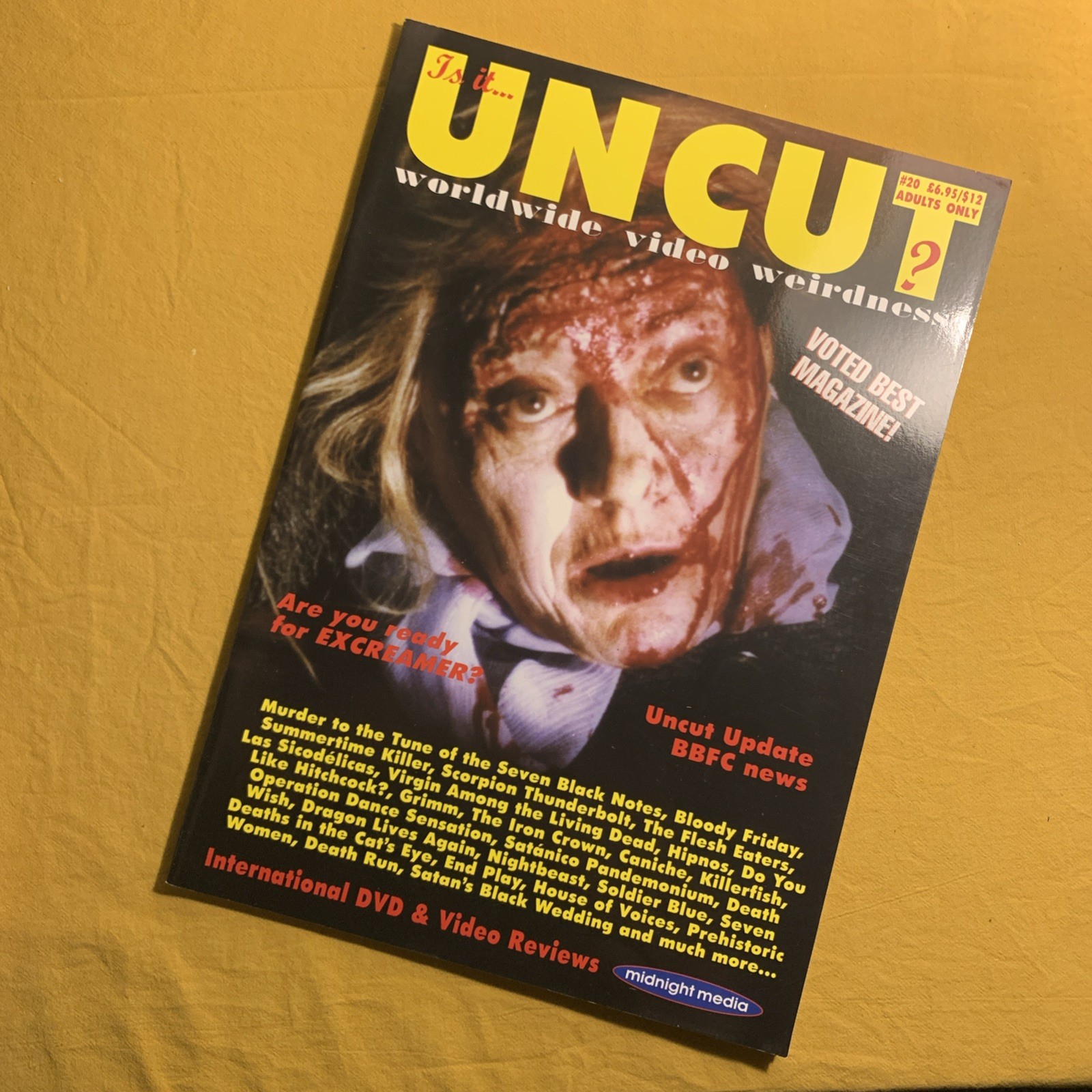IS IT UNCUT? #20 MIDNIGHT MEDIA FILM MAGAZINE HORROR SLEAZE EPLOITATION CINEMA