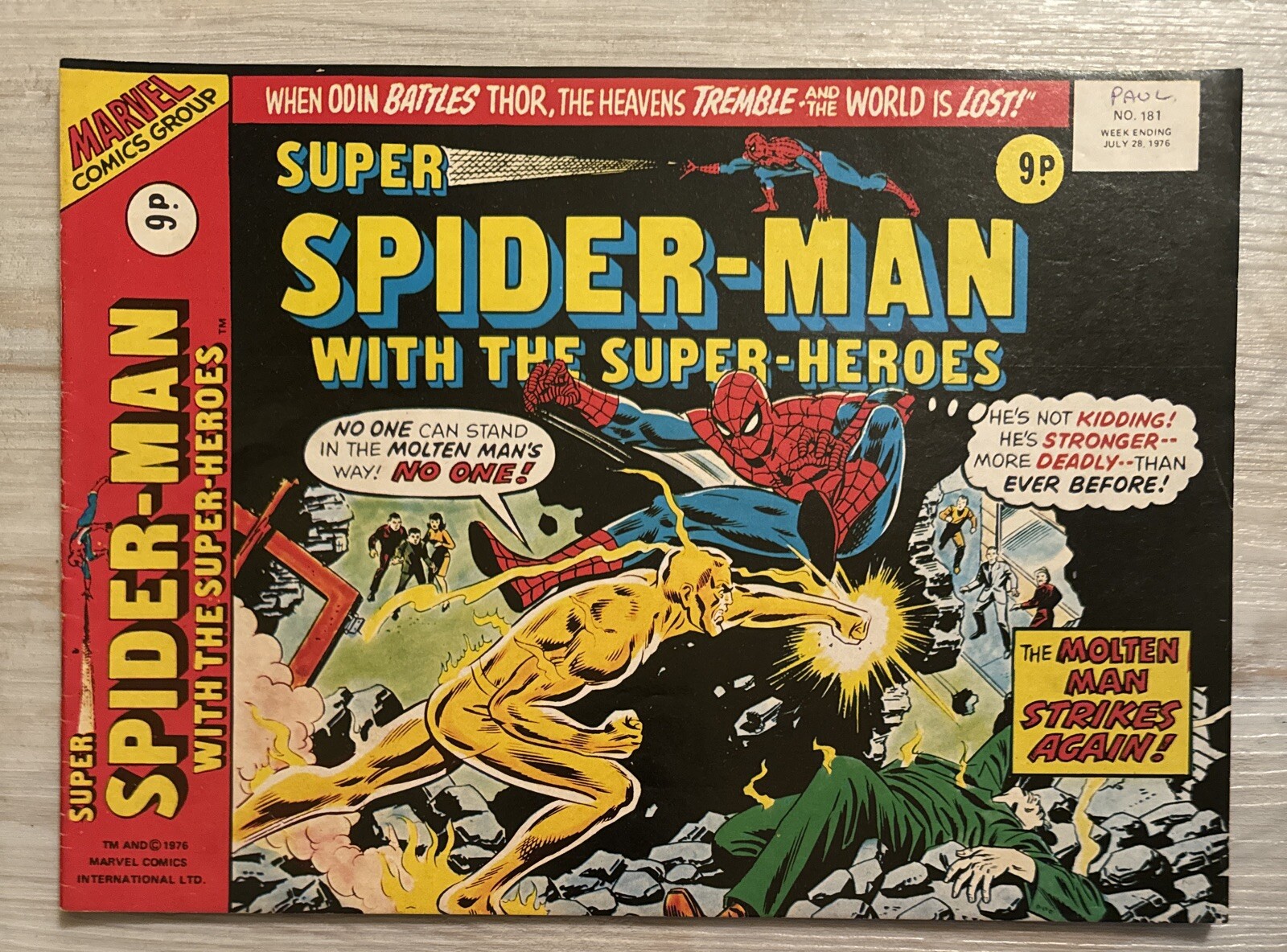 Spider-man & Superheroes Comics Weekly 181 182 183 – 190 Vintage Marvel UK 1976