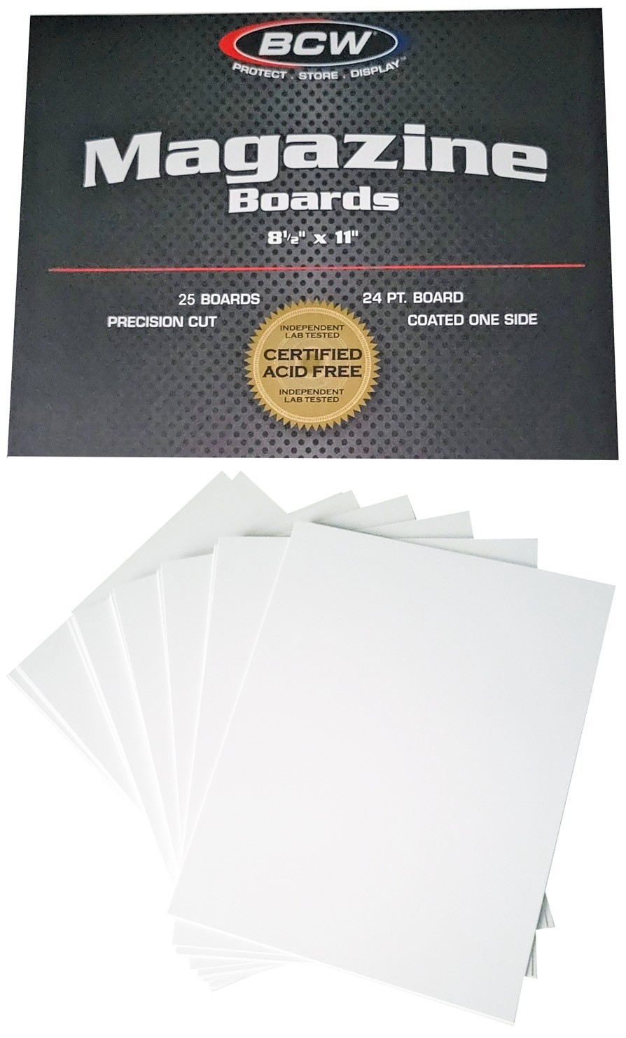 10 BCW 8.5″ x 11″ Magazine Size Backing Boards Storage White Backer 24pt 8-1/2