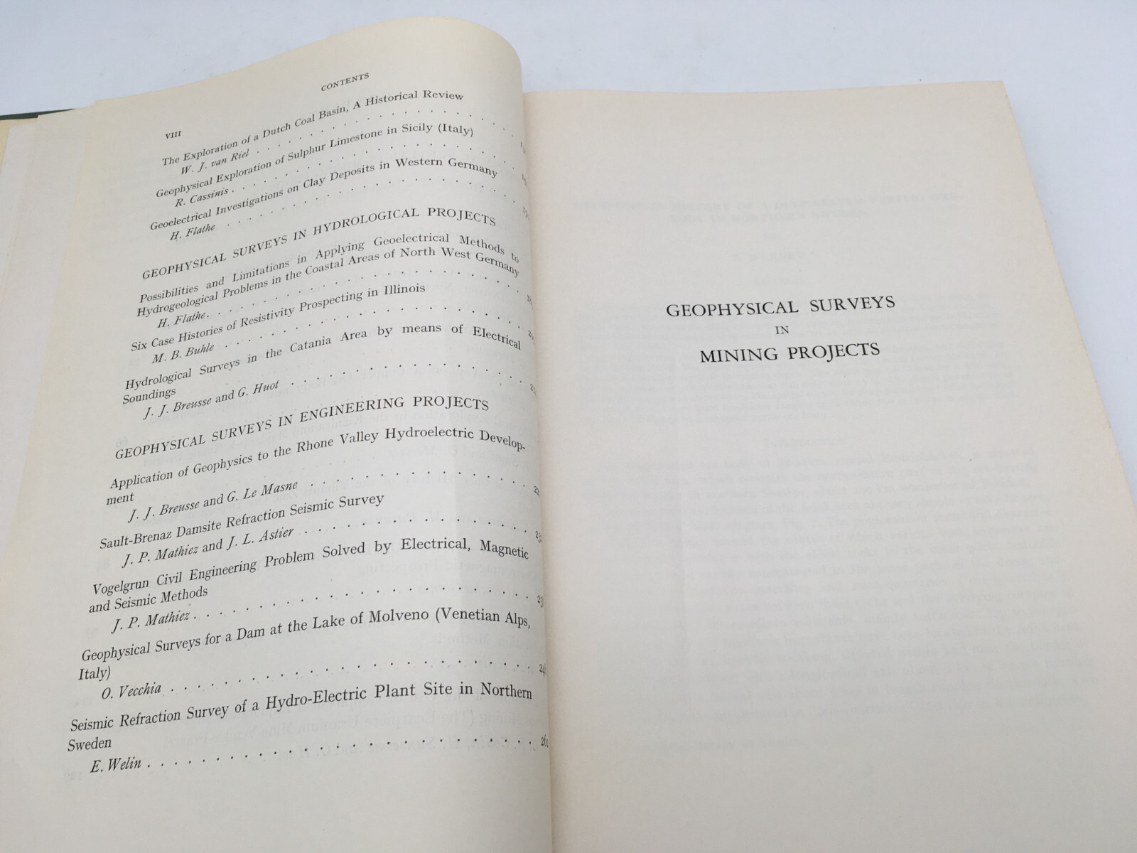 GEOPHYSICAL SURVEYS IN MINING, HYDROLOGICAL & ENGINEERING PROJECTS VINTAGE BOOK