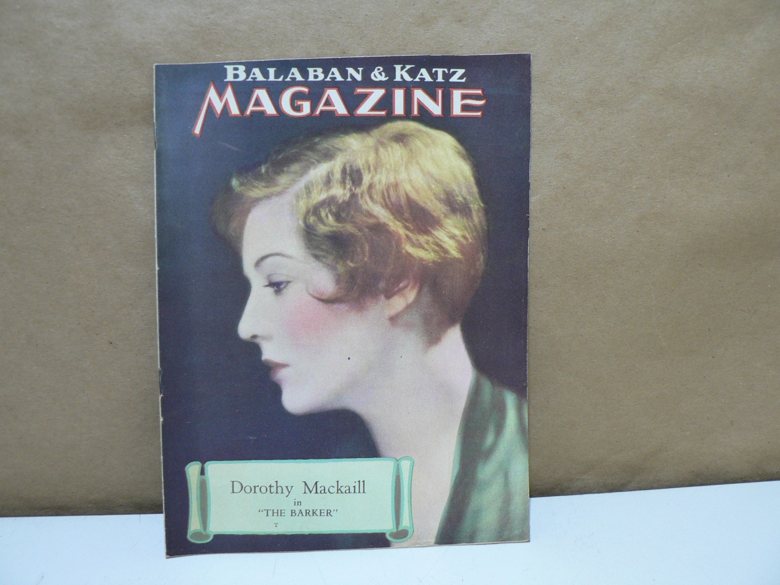 Vintage 1920’s Balaban & Katz Magazine Dorothy Mackaill Front Cover