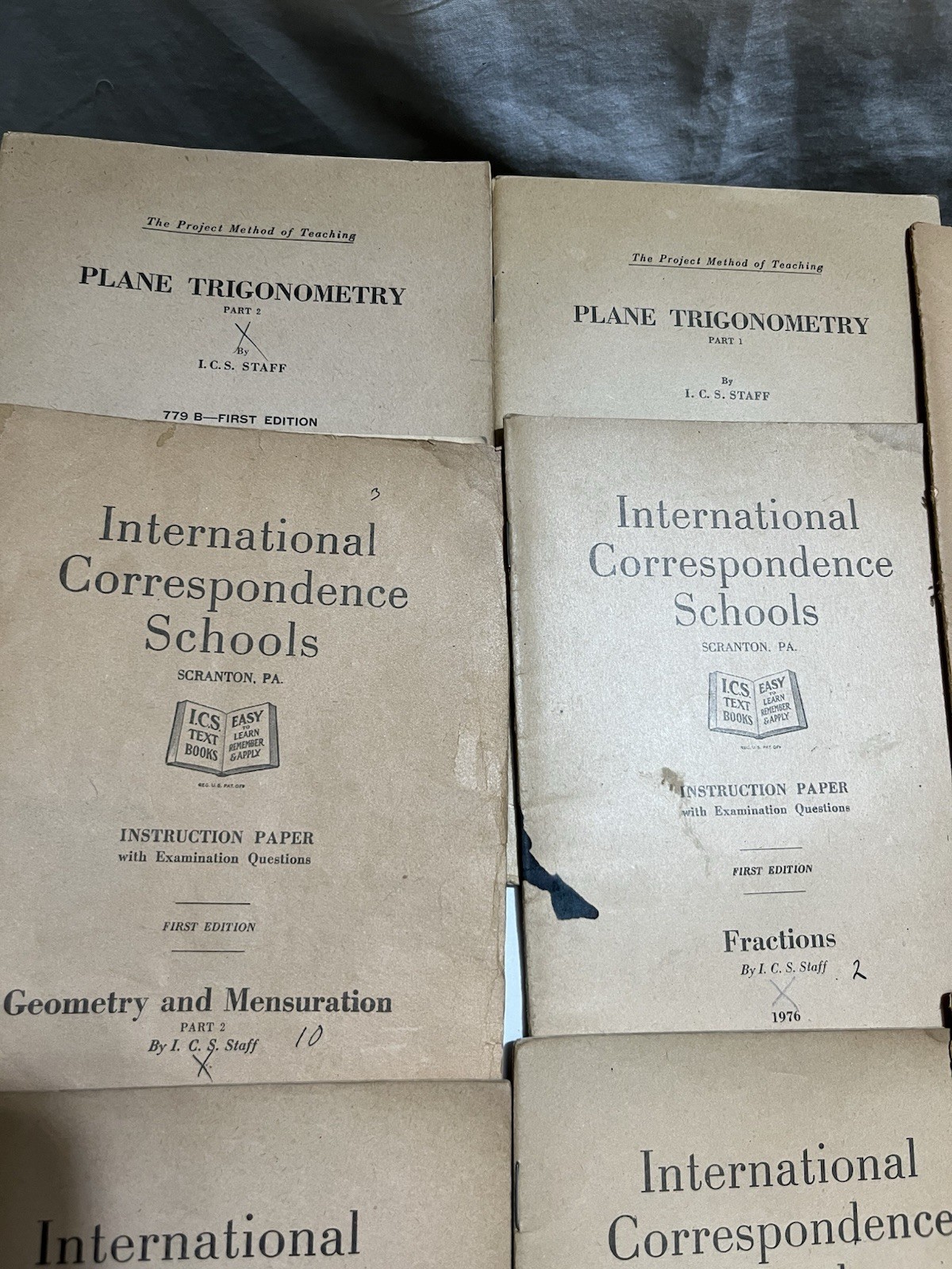 15x Project Method of Teaching Instruction Paper Booklet I.C.S Surveying Math