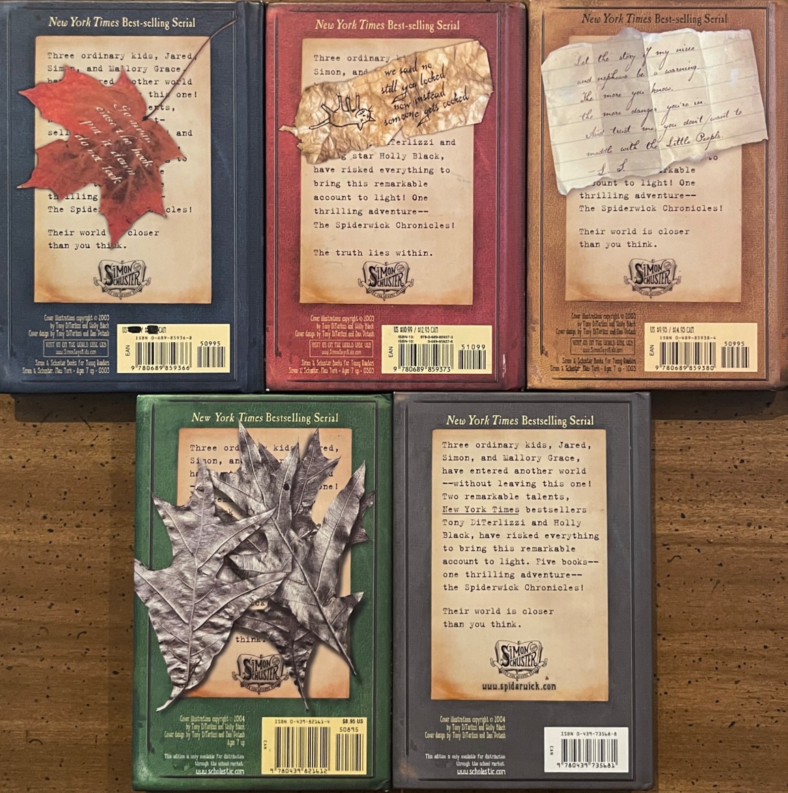 THE SPIDERWICK CHRONICLES HARDCOVER BOOK SET BOOKS 1-5 ~ DiTERLIZZI AND BLACK