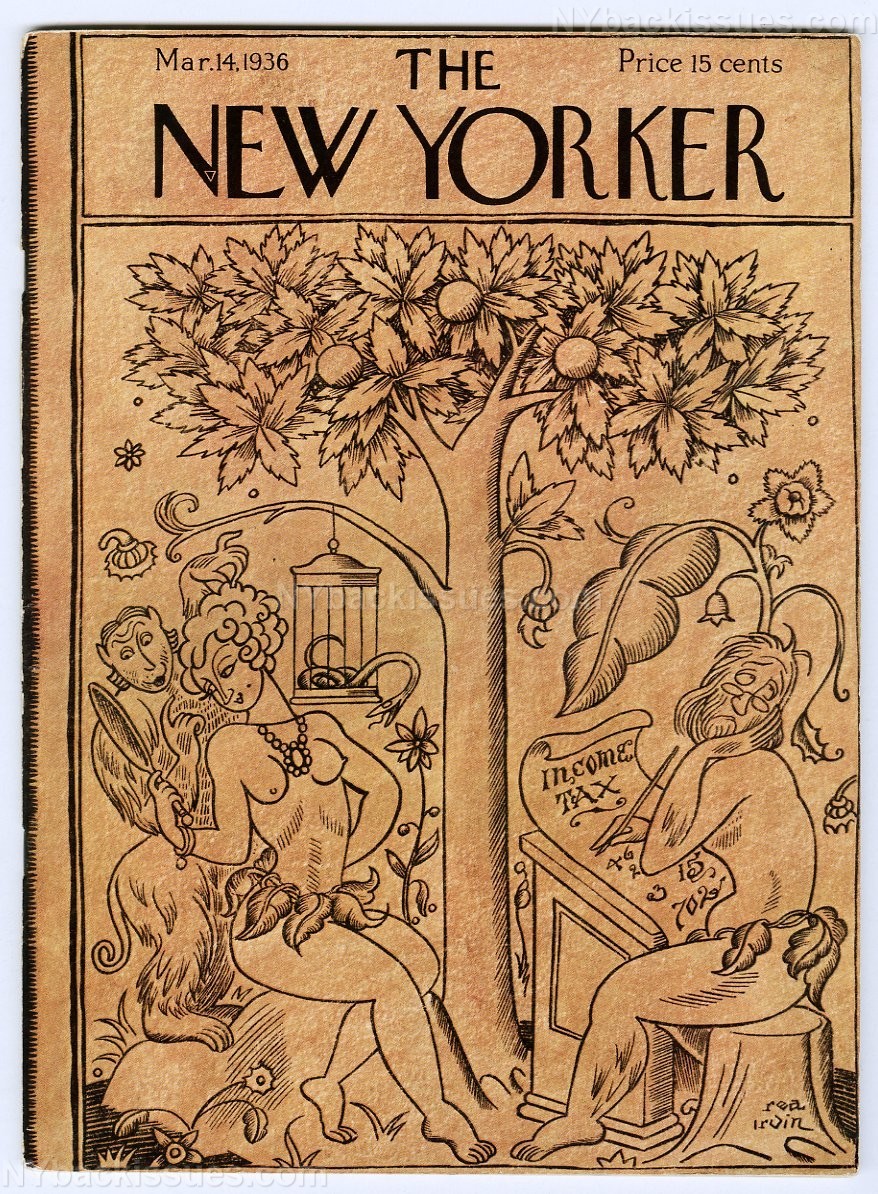 New Yorker magazine March 14 1936 Adolf Hitler E.B White Robert Benchley VFNM